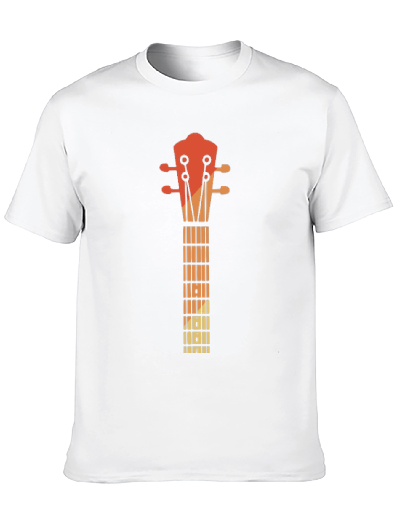 Retro Guitar Neck Graphic Tee - Music Lovers T-Shirt