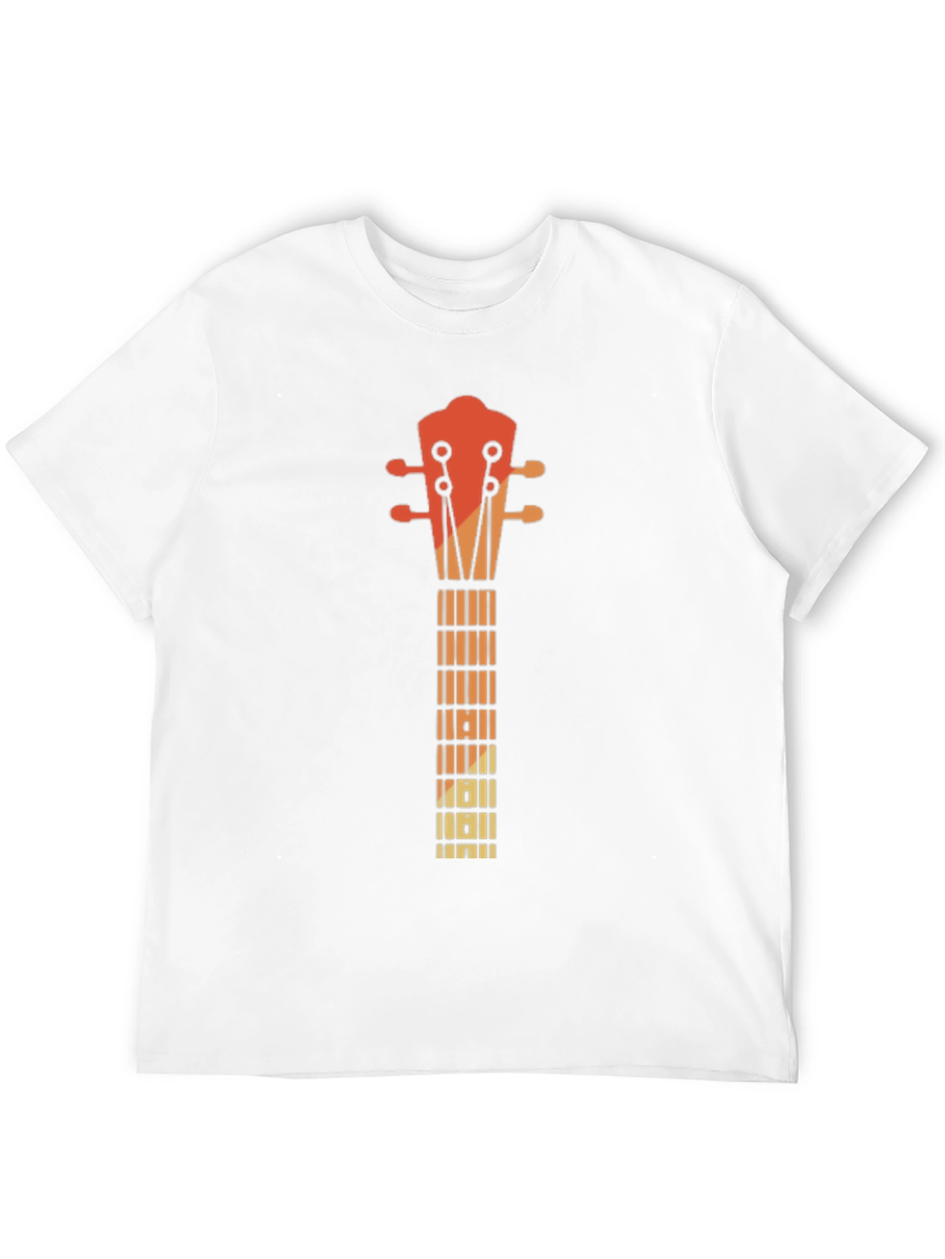 Retro Guitar Neck Graphic Tee - Music Lovers T-Shirt