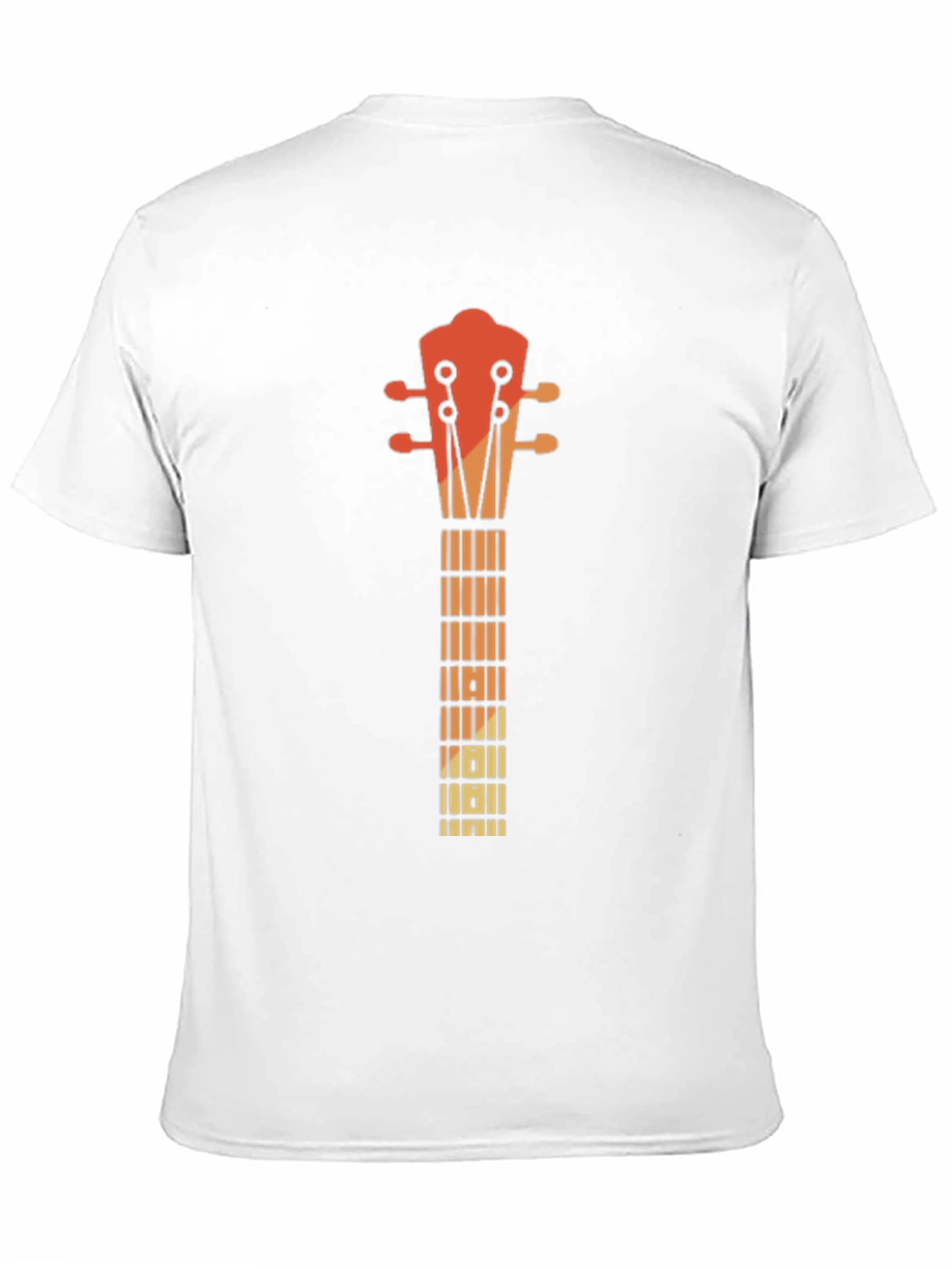 Retro Guitar Neck Graphic Tee - Music Lovers T-Shirt