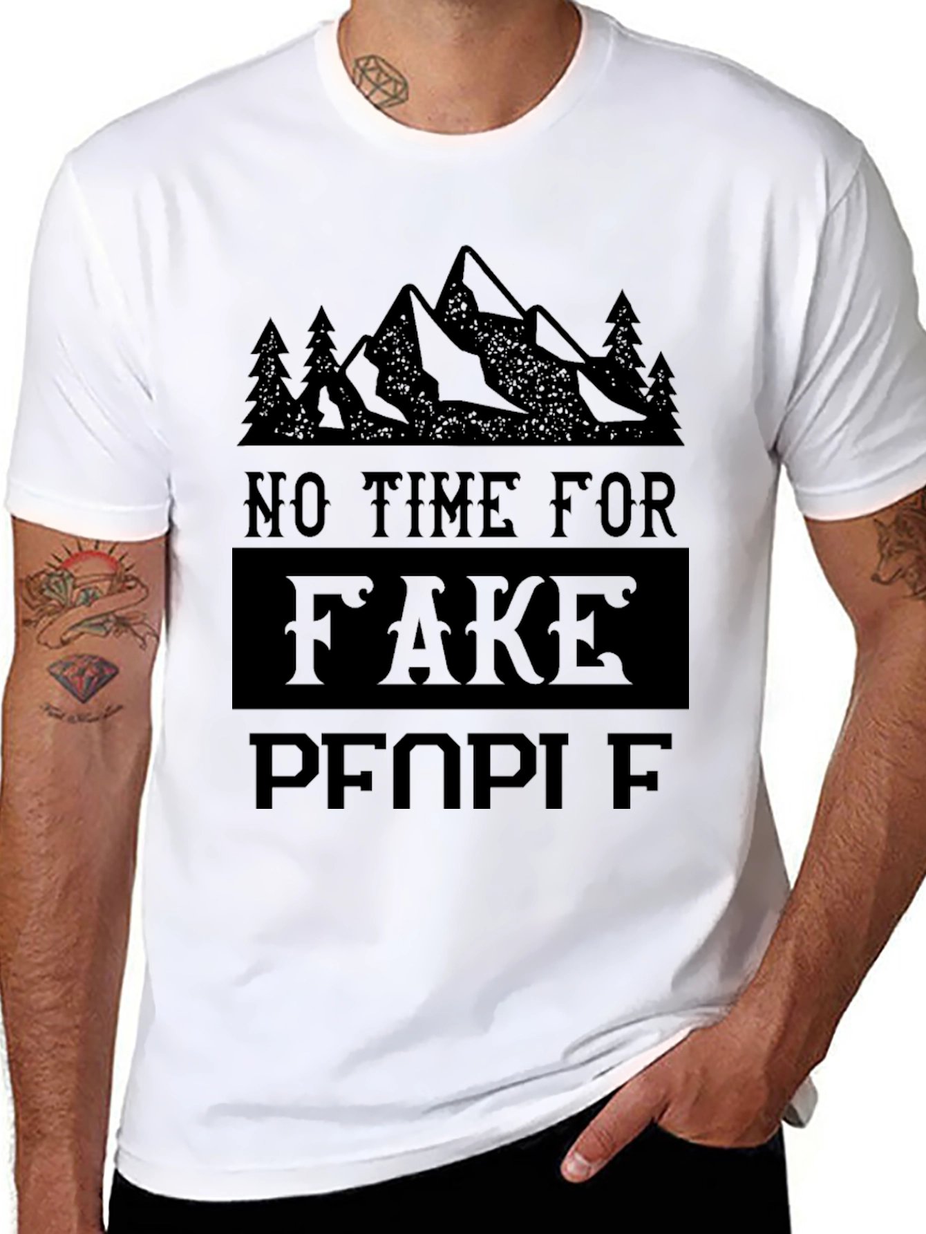 No Time For Fake People Mountain Tee