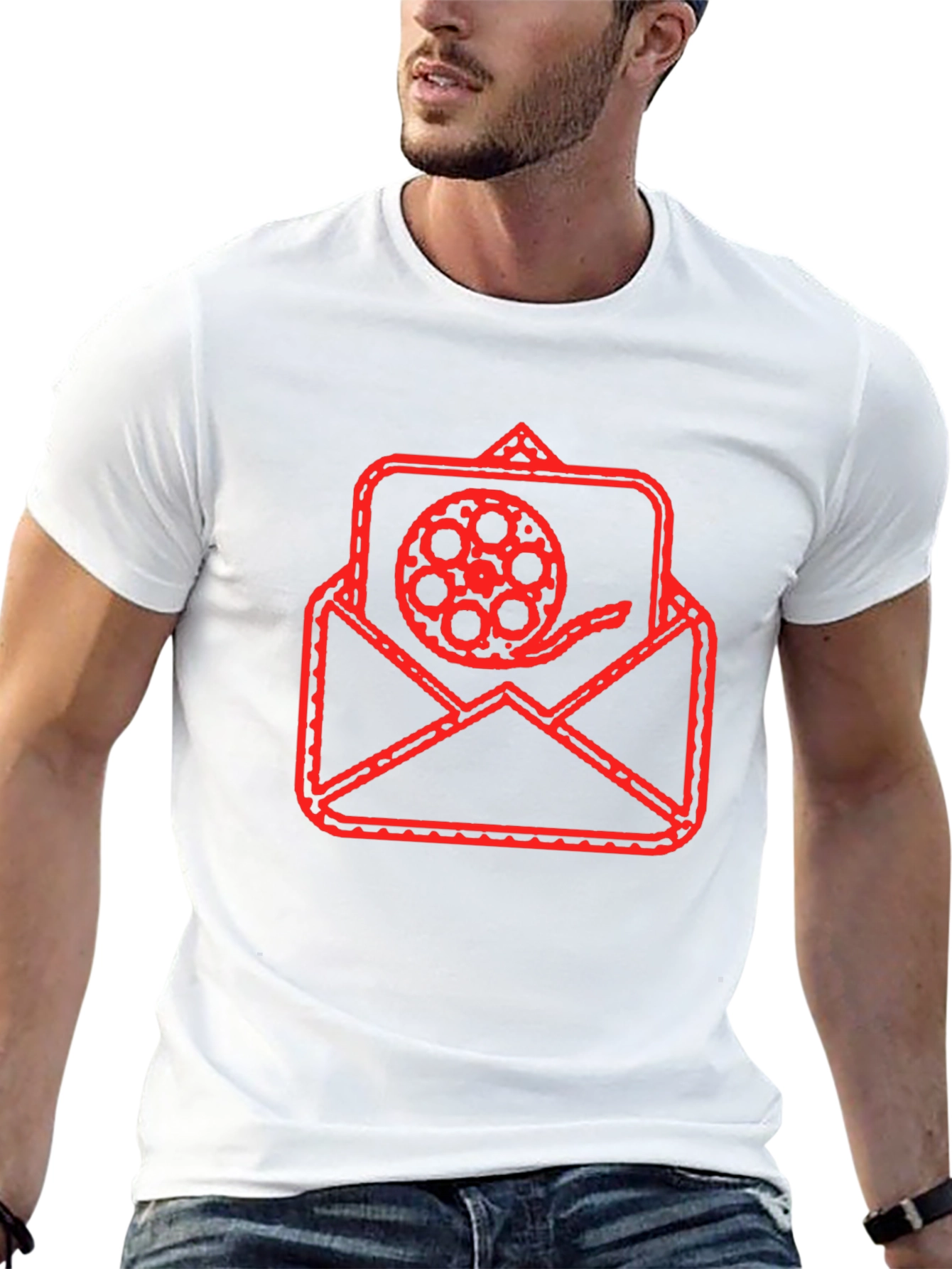Retro Film Reel Envelope Graphic Tee