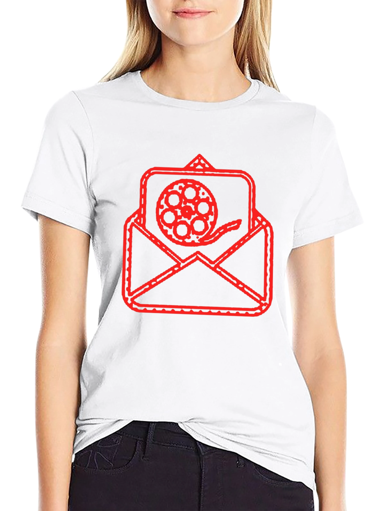 Retro Film Reel Envelope Graphic Tee