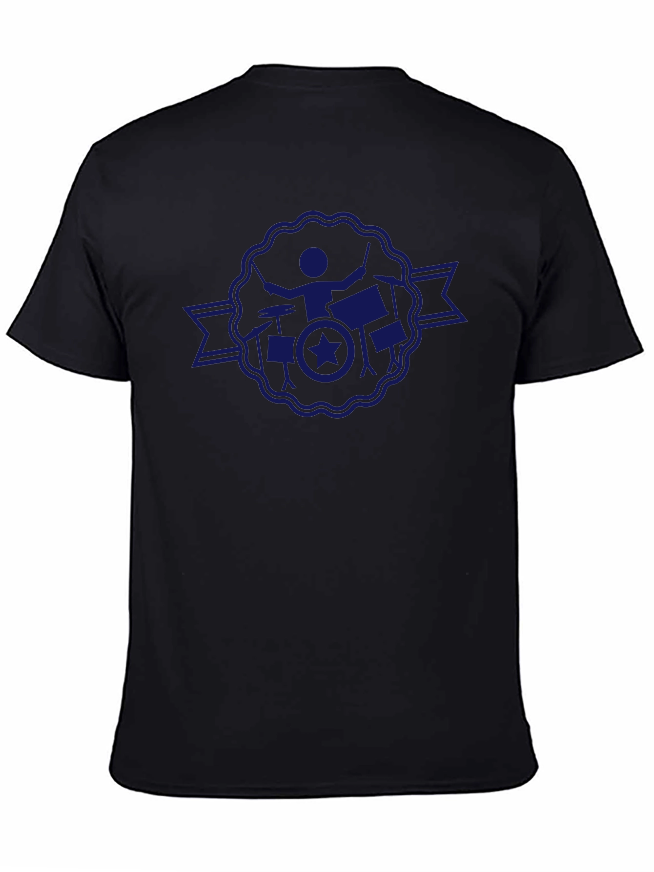 Drummer Star Badge Black T-Shirt