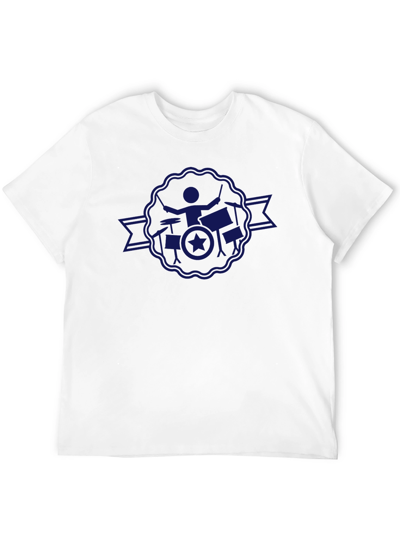 Drummer Star Badge Black T-Shirt