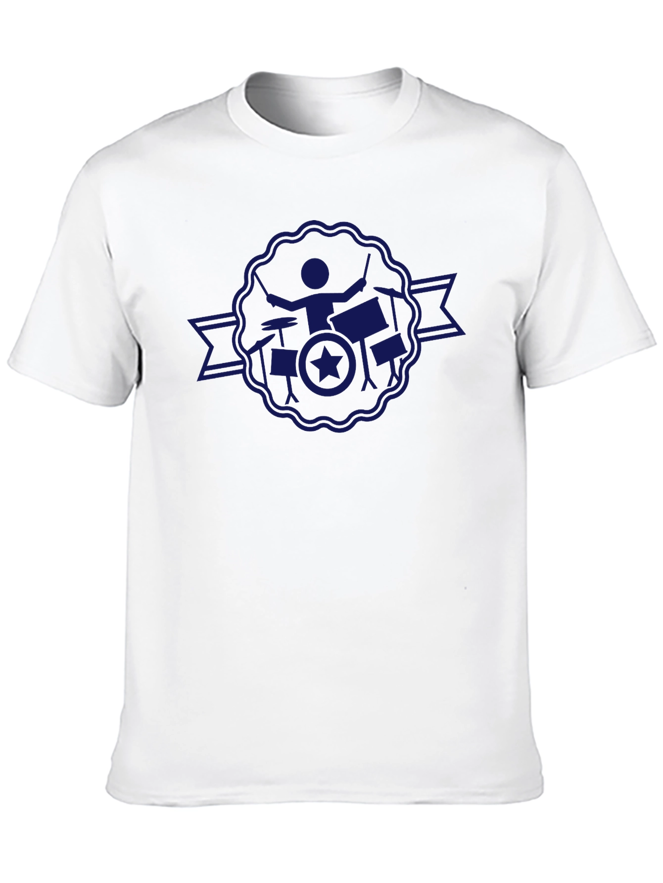 Drummer Star Badge Black T-Shirt