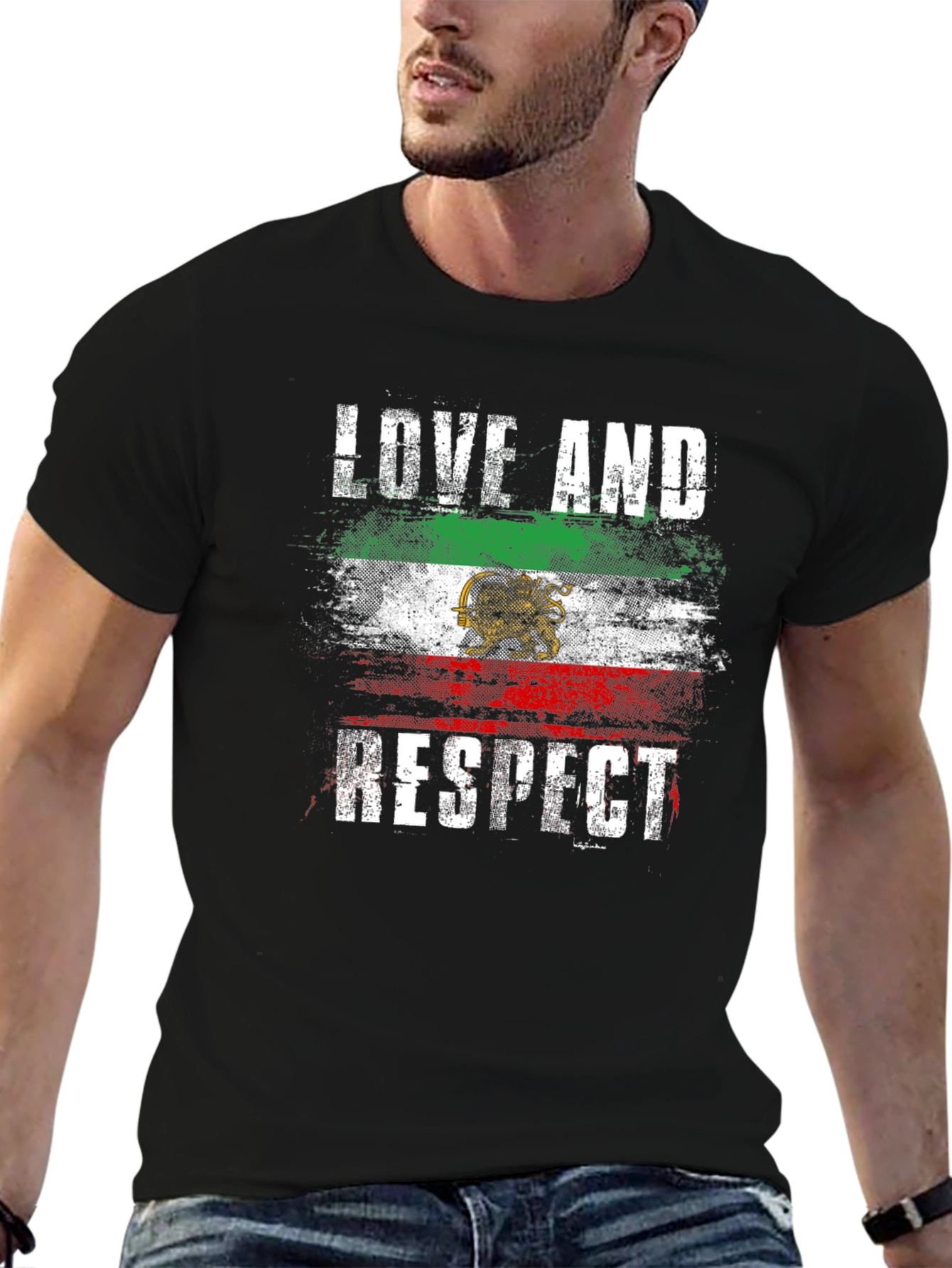 Love and Respect Iran Flag T-Shirt