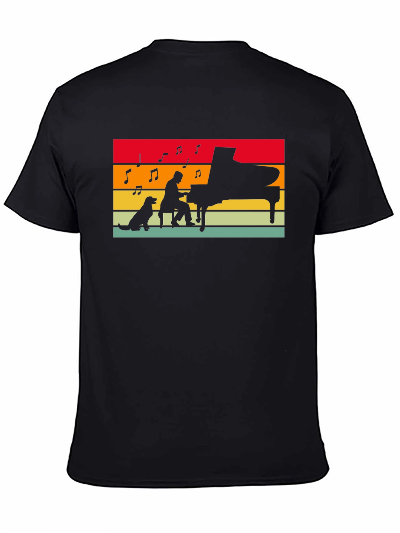 Piano Player & Dog Silhouette Tee