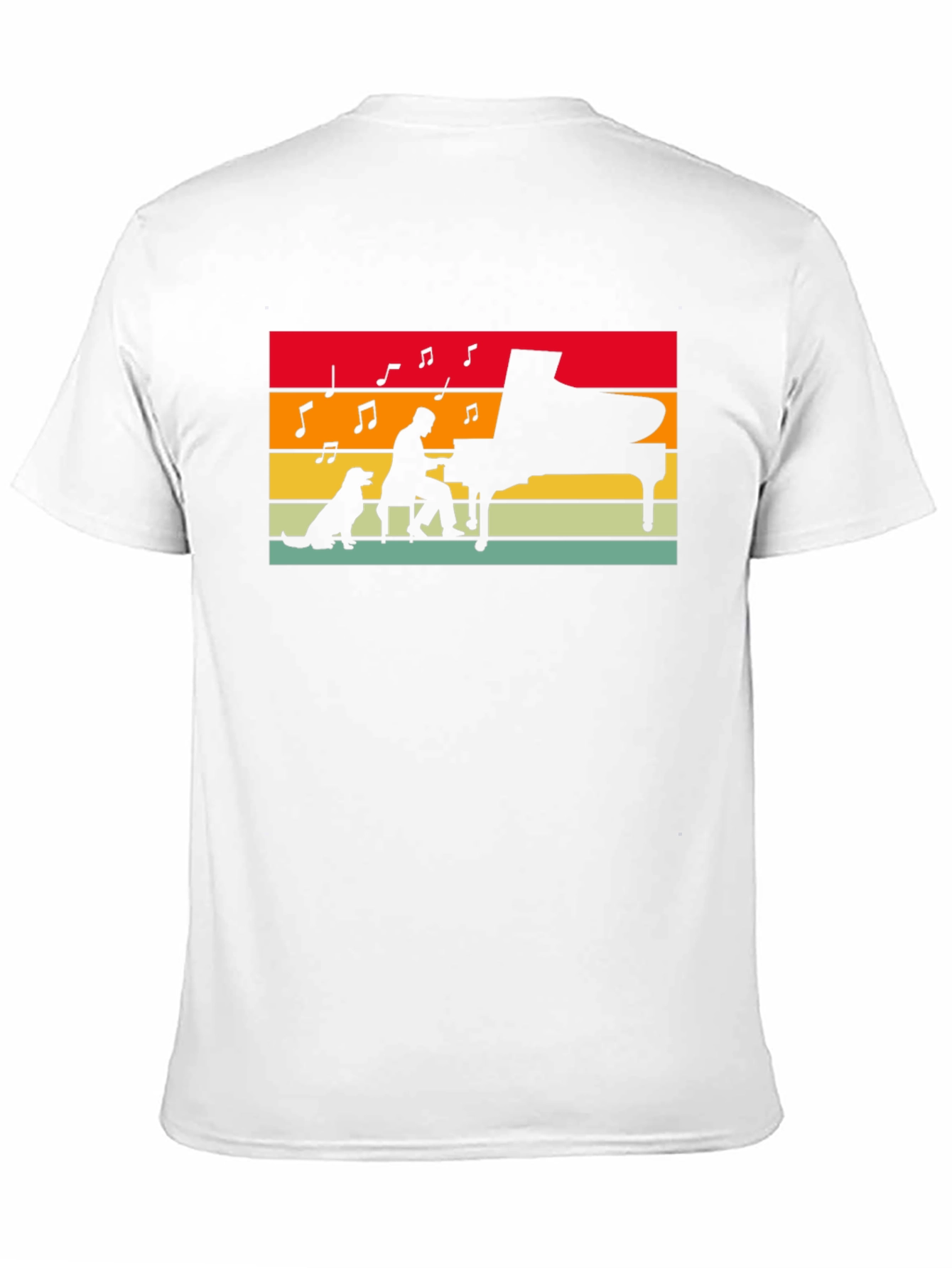Piano Player & Dog Silhouette Tee