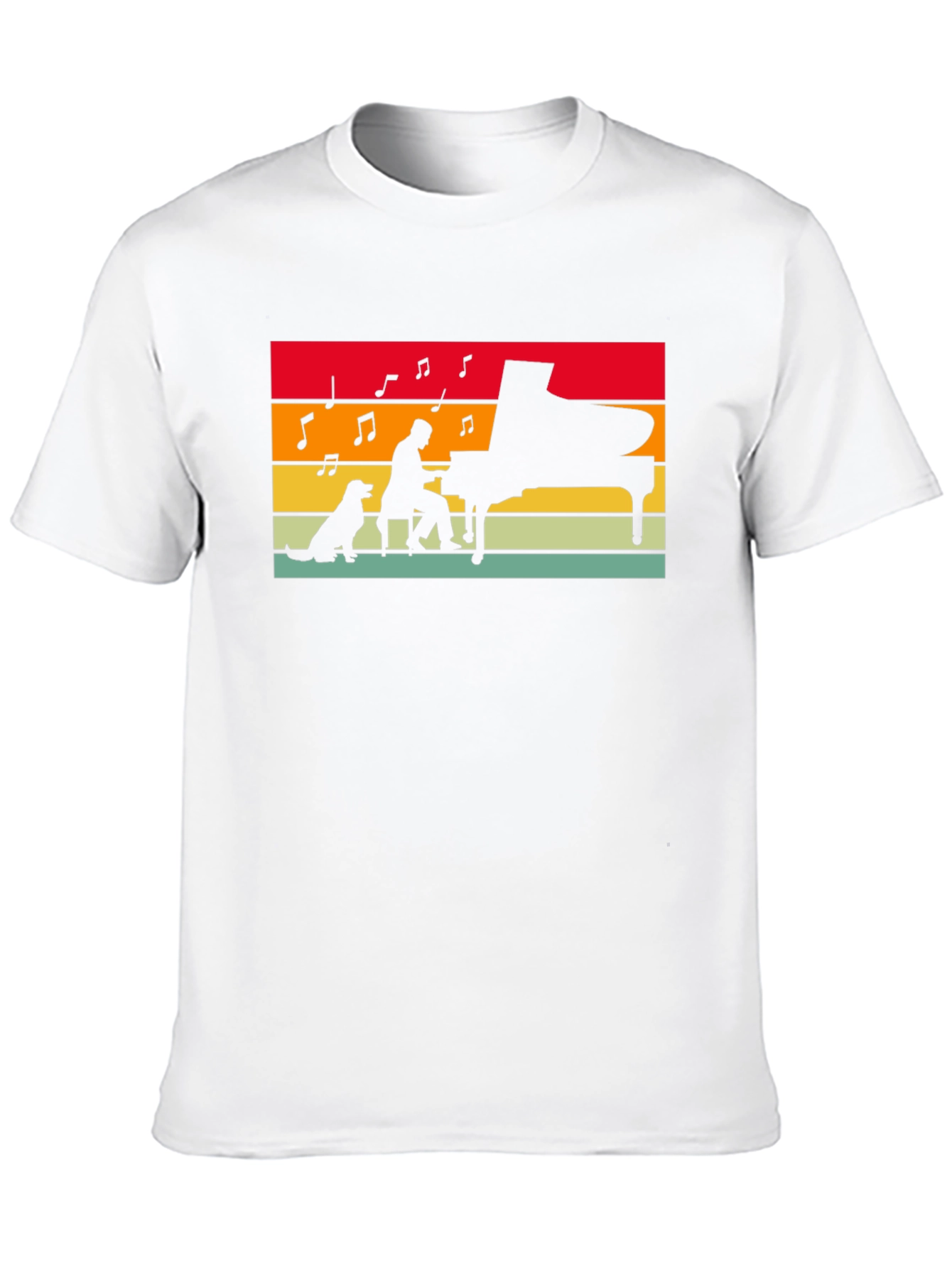 Piano Player & Dog Silhouette Tee