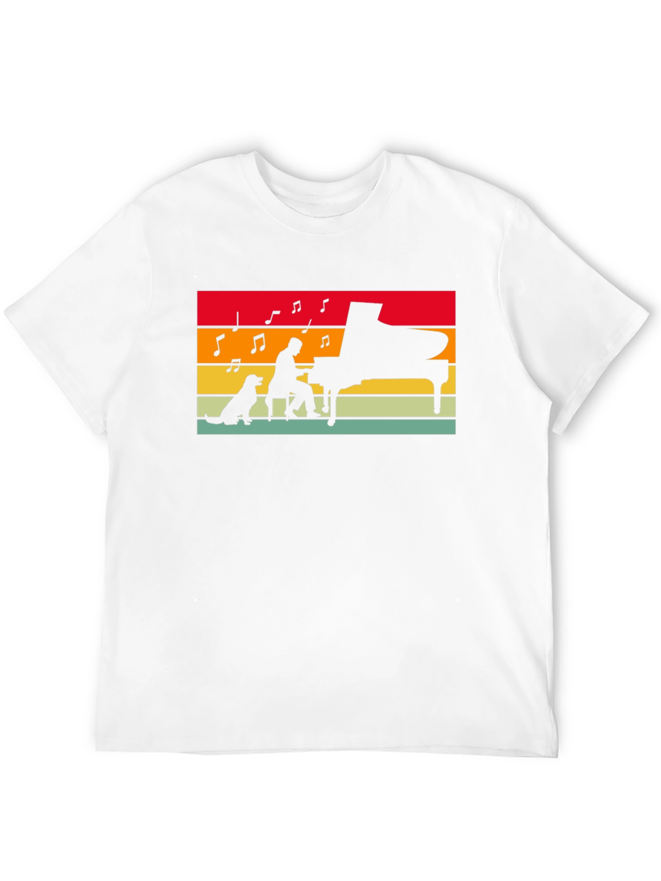 Piano Player & Dog Silhouette Tee