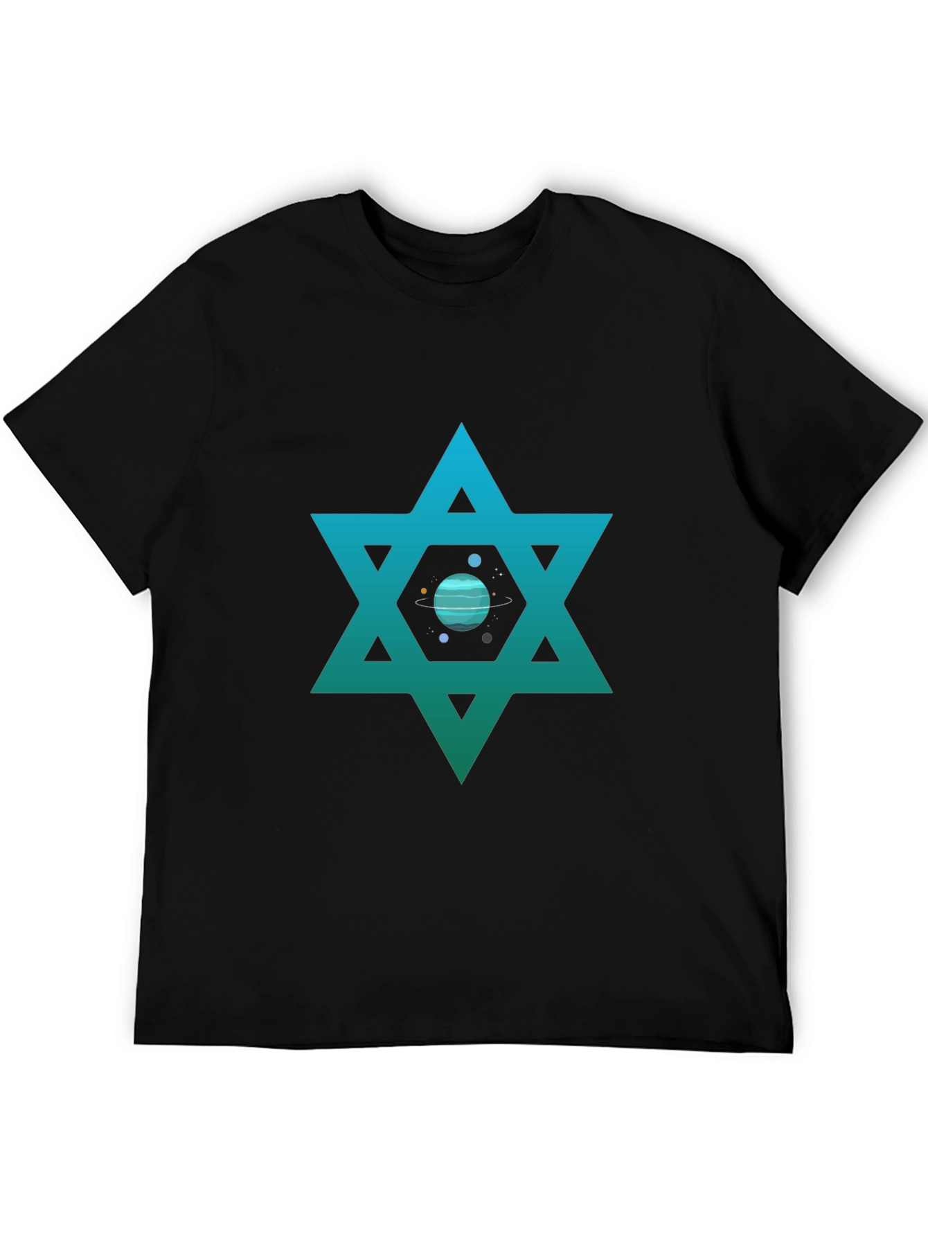 Star of David Planet Graphic T-Shirt