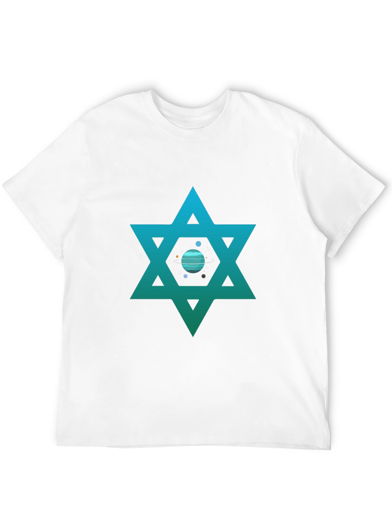 Star of David Planet Graphic T-Shirt