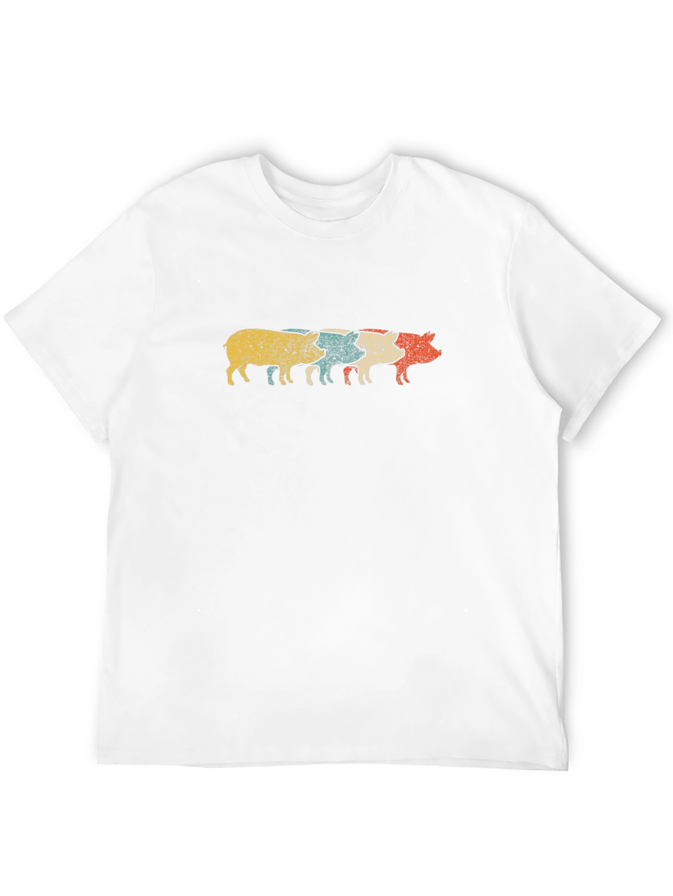 Retro Pig Parade Black T-Shirt