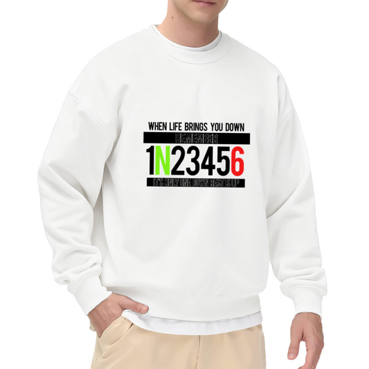 WHEN LIFE BRINGS YOU DOWN - Motivational Graphic ԲÁìÎÀÒÂ | Unisex Pullover Sweatshirt