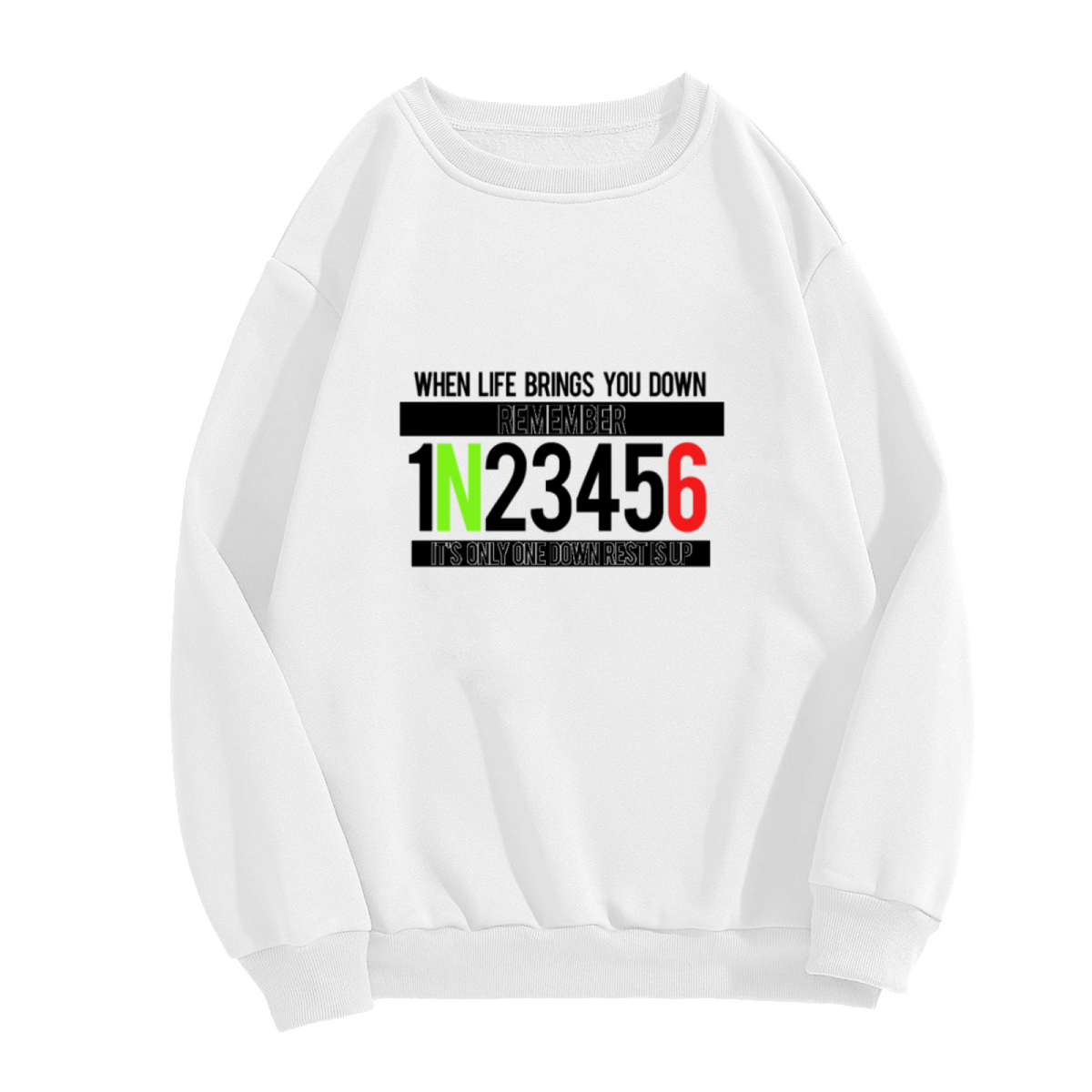 WHEN LIFE BRINGS YOU DOWN - Motivational Graphic ԲÁìÎÀÒÂ | Unisex Pullover Sweatshirt