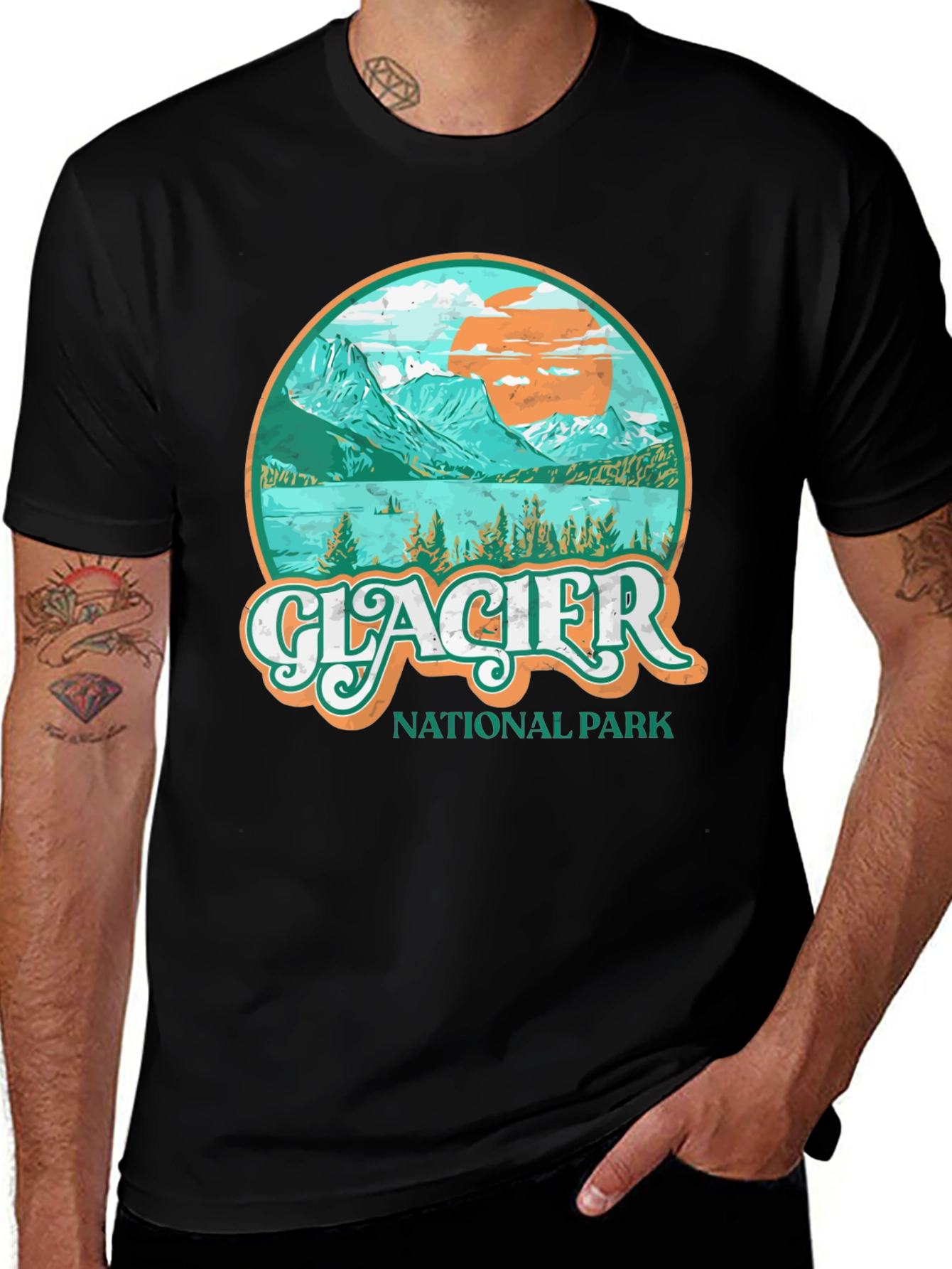 Glacier National Park Graphic T-Shirt