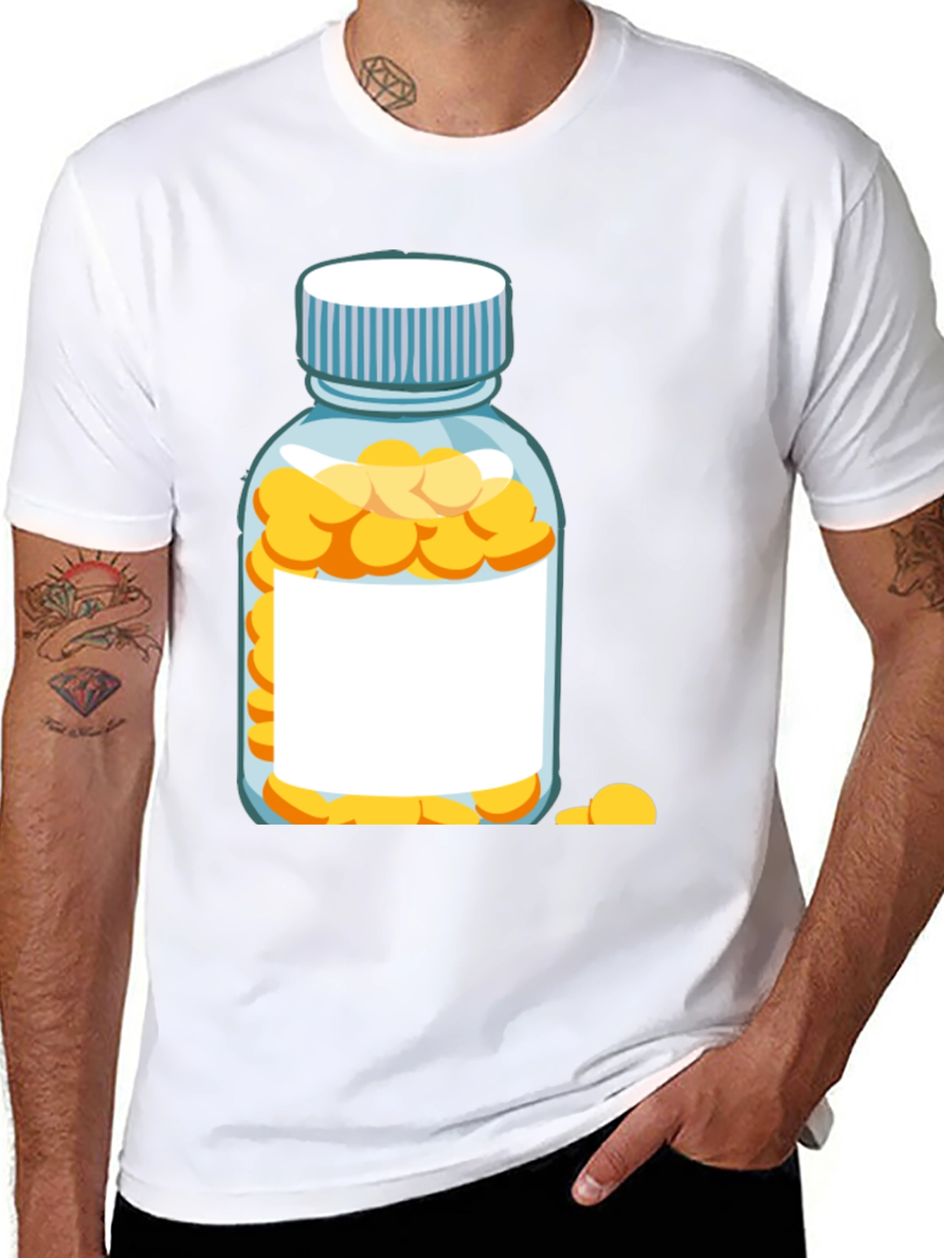 Pills Bottle Graphic T-Shirt