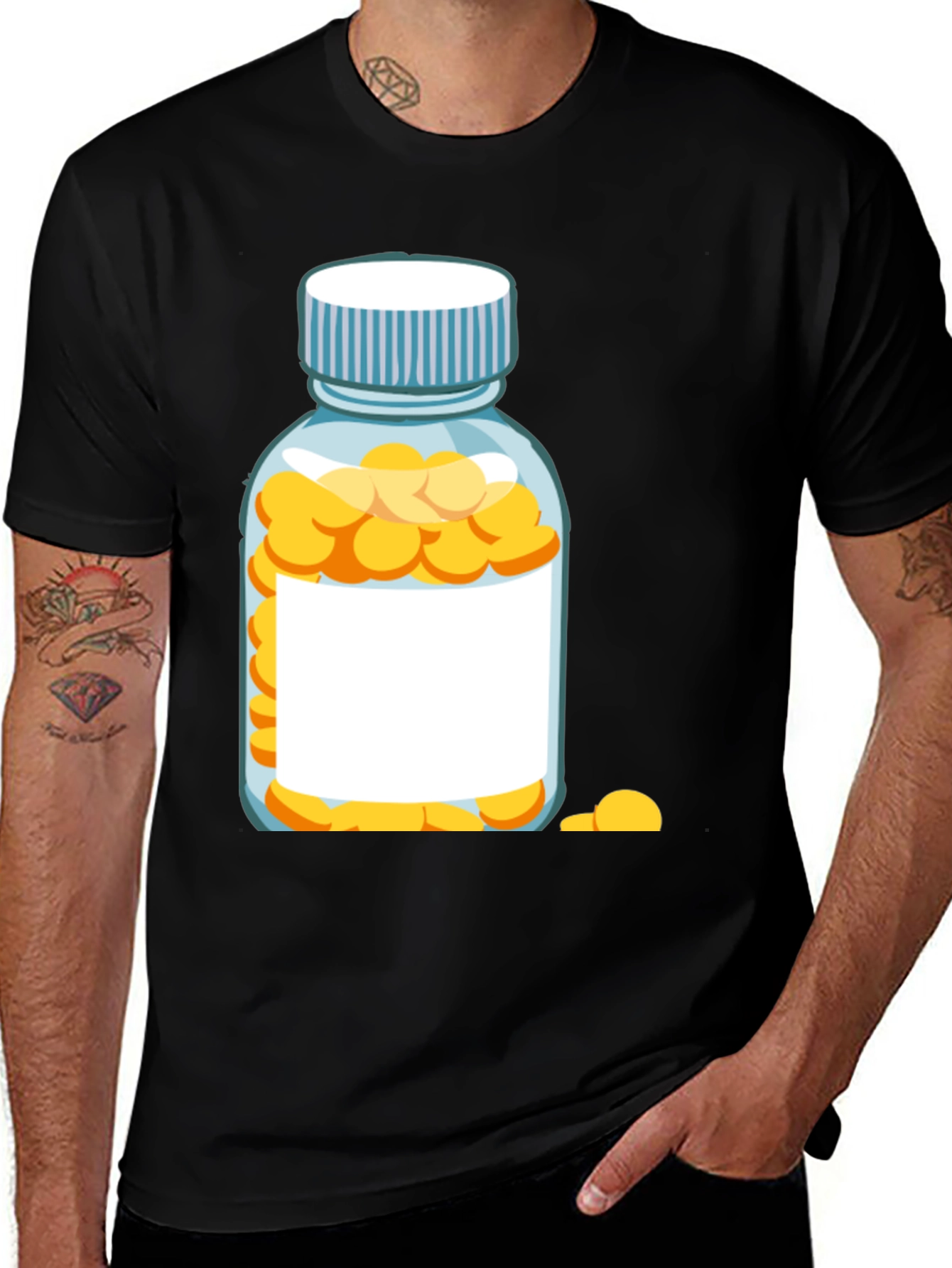 Pills Bottle Graphic T-Shirt