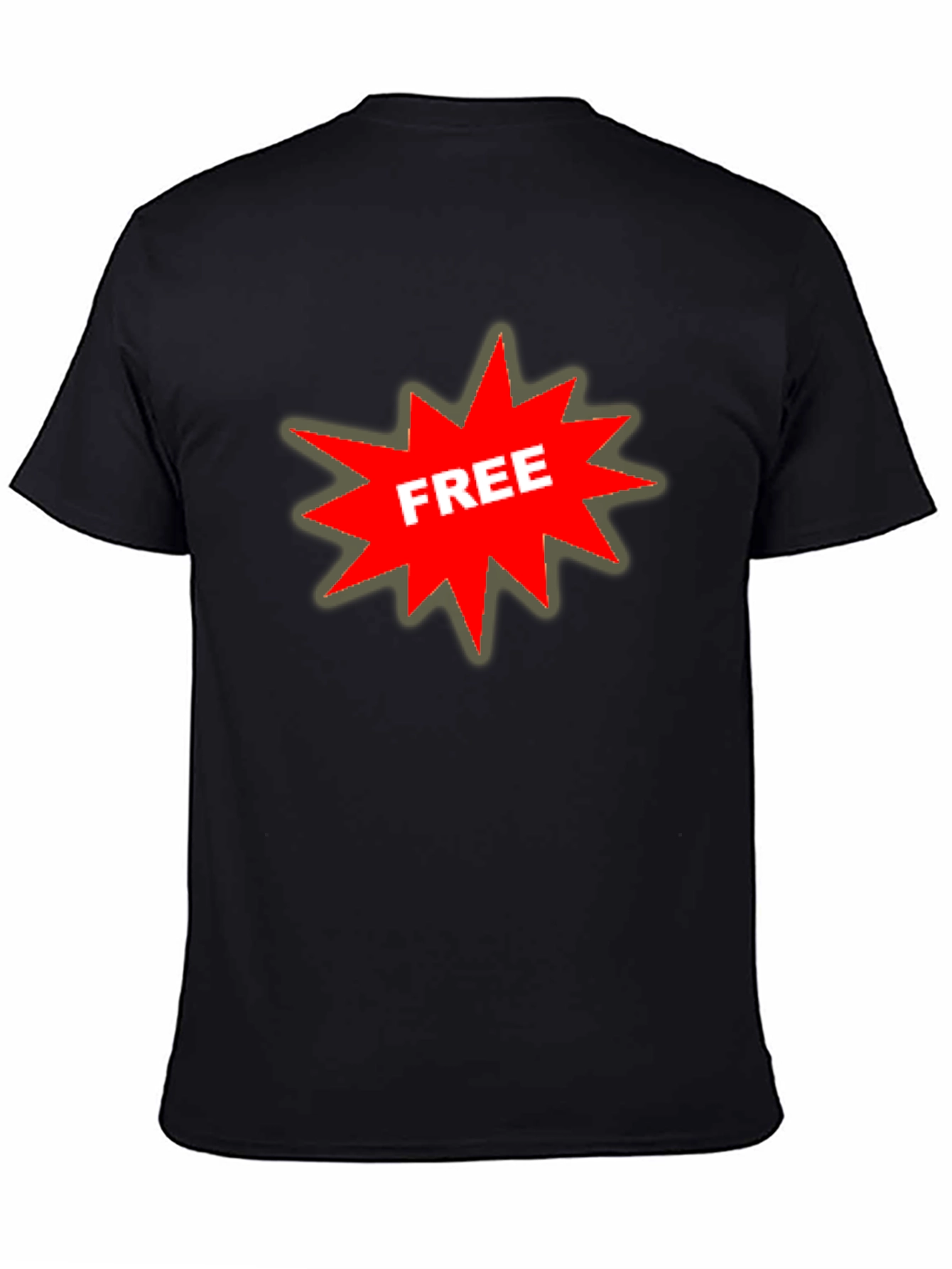 Mens Black T-Shirt with FREE Starburst Graphic