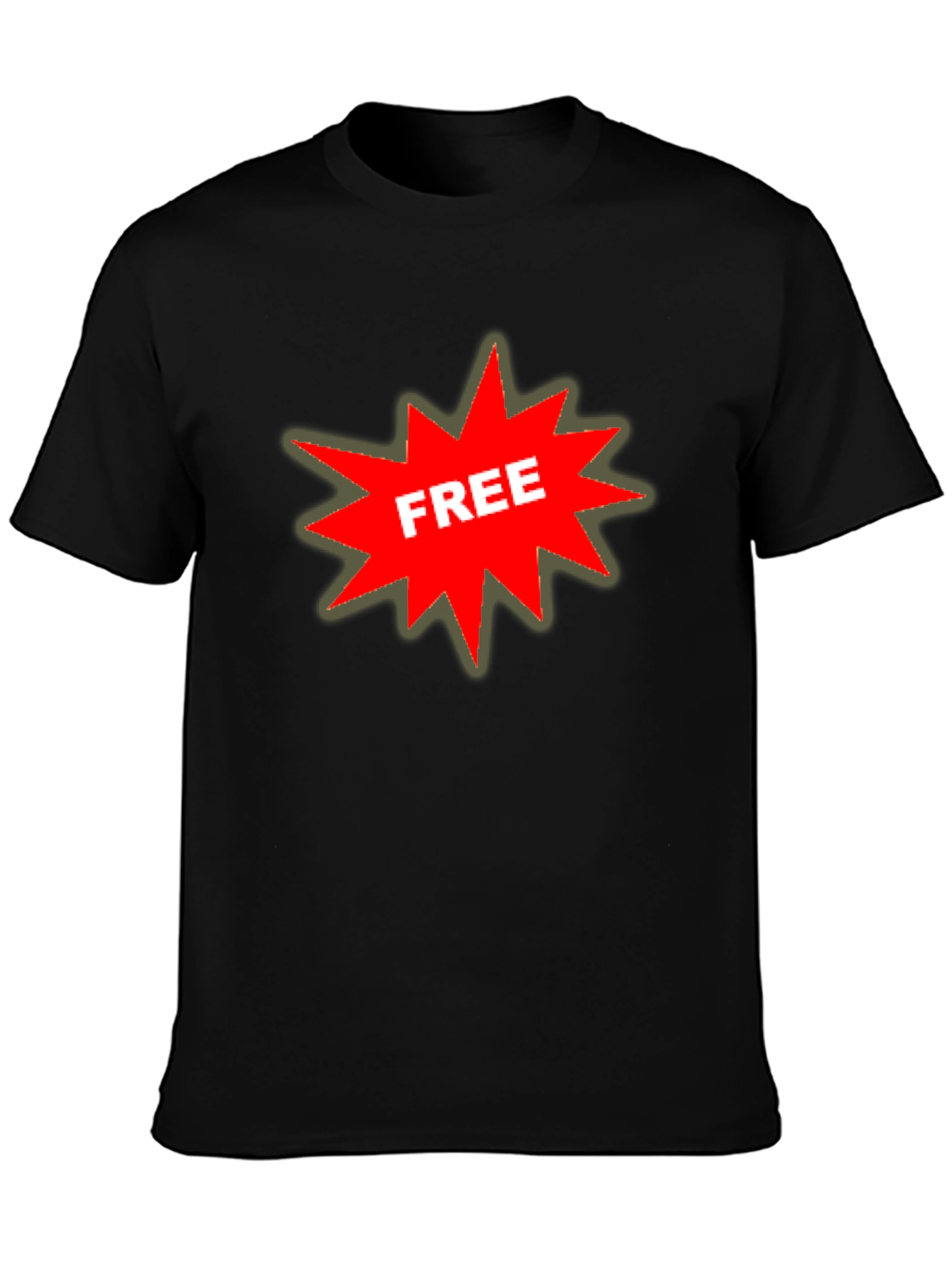 Mens Black T-Shirt with FREE Starburst Graphic