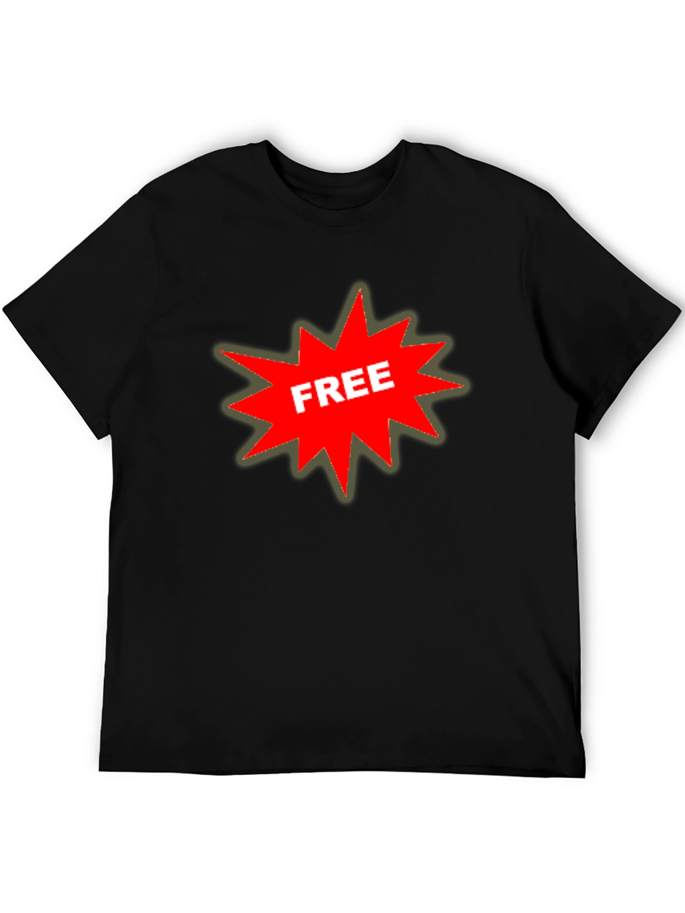 Mens Black T-Shirt with FREE Starburst Graphic