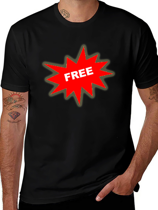 Mens Black T-Shirt with FREE Starburst Graphic