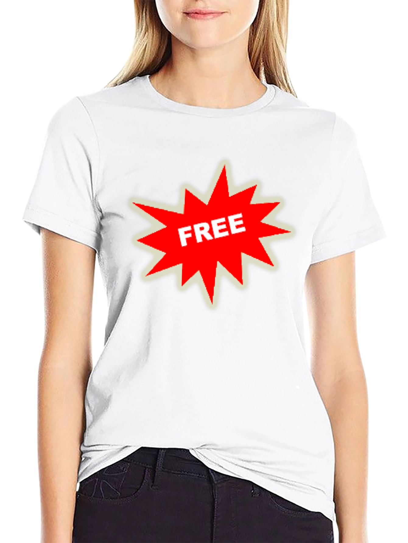 Mens Black T-Shirt with FREE Starburst Graphic