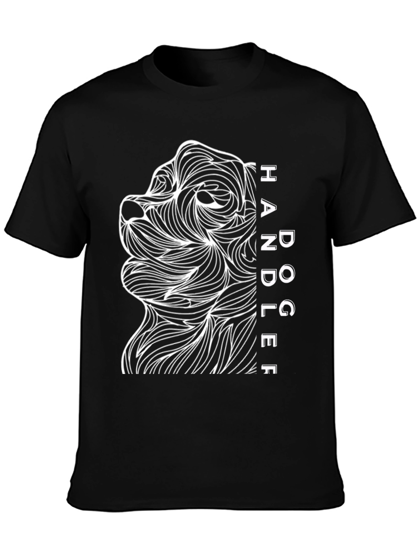 Dog Handler Graphic T-Shirt - Black