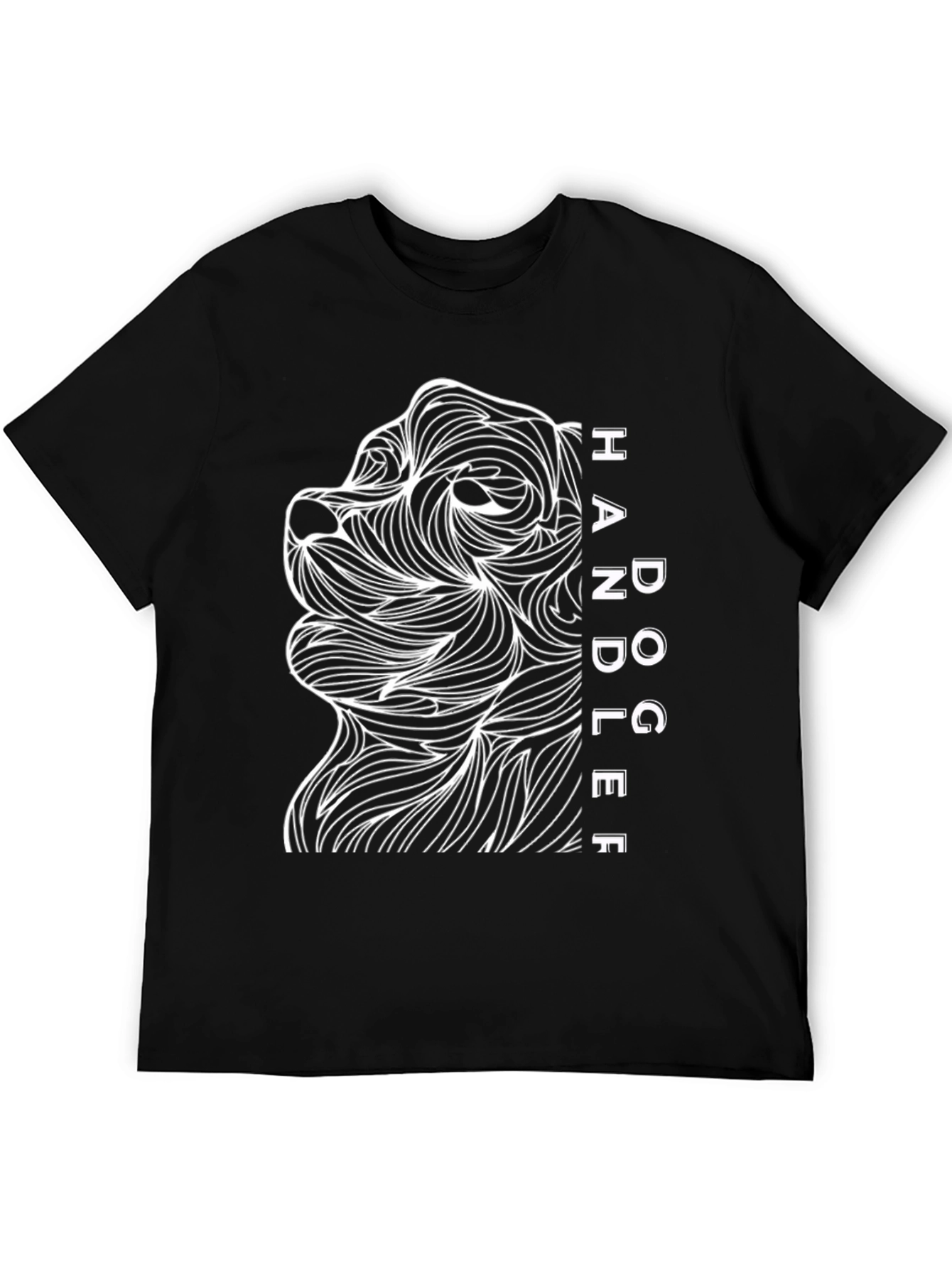 Dog Handler Graphic T-Shirt - Black