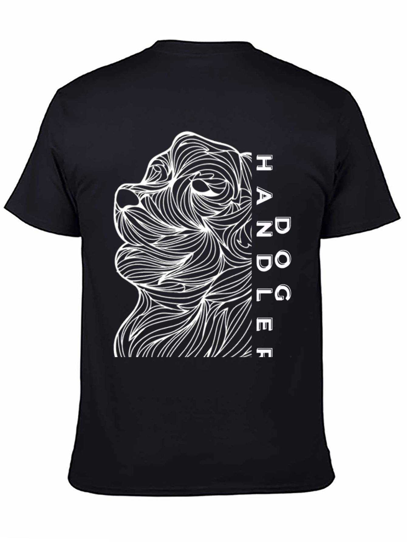 Dog Handler Graphic T-Shirt - Black