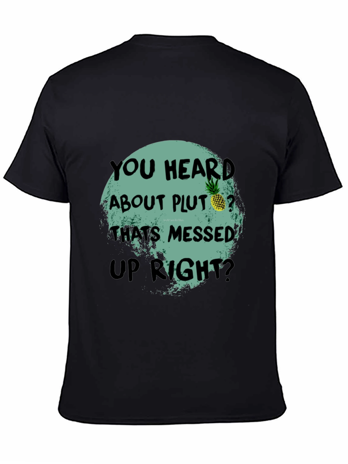 Funny Pluto Pineapple Graphic Tee - Unique Statement T-Shirt