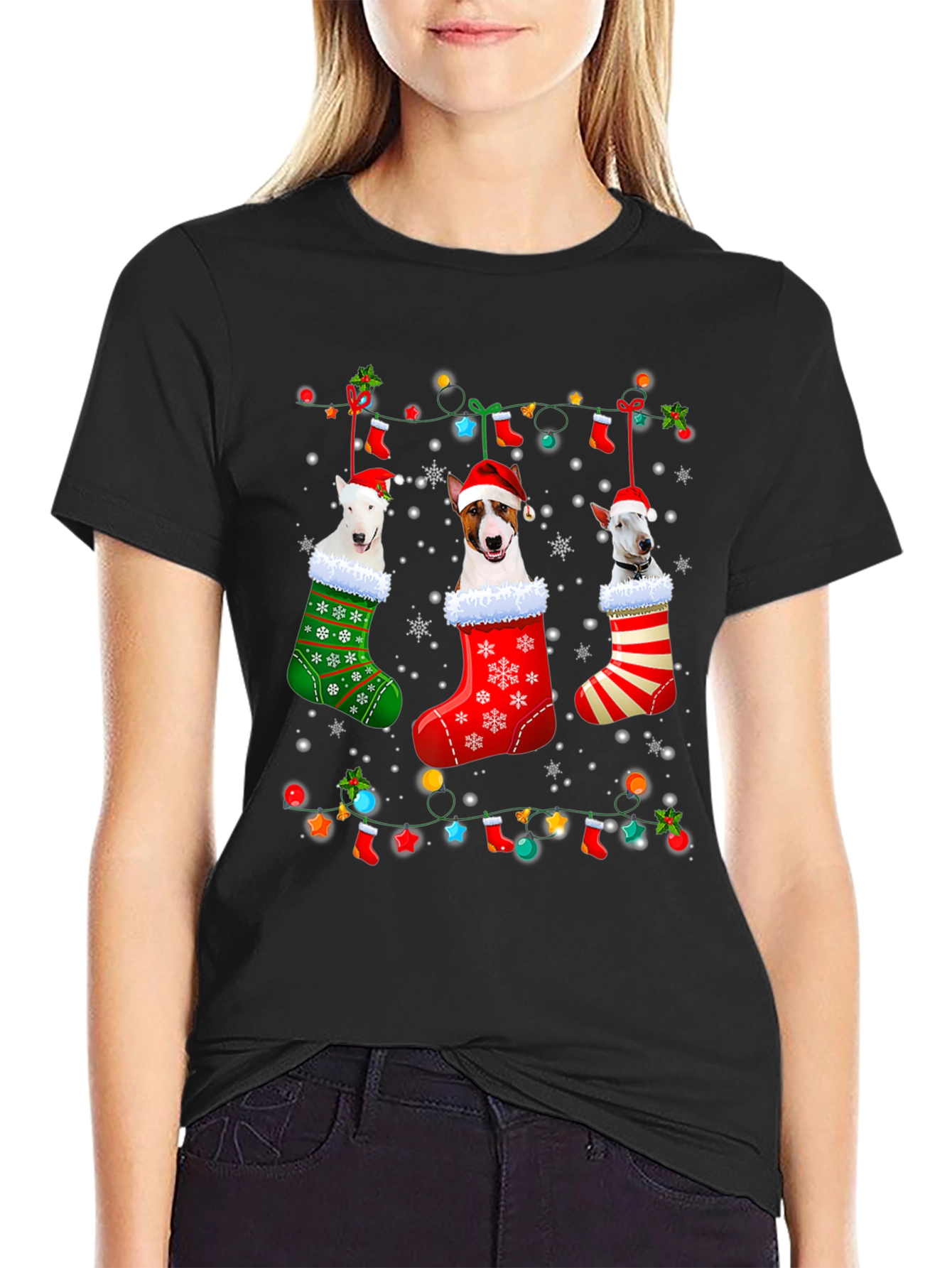 Christmas Dog Stocking T-Shirt