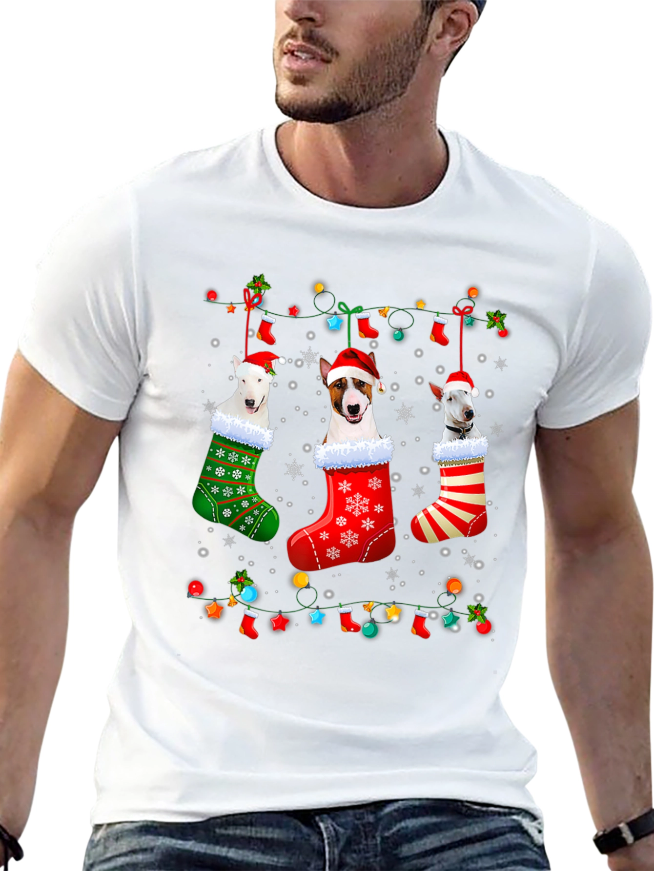Christmas Dog Stocking T-Shirt