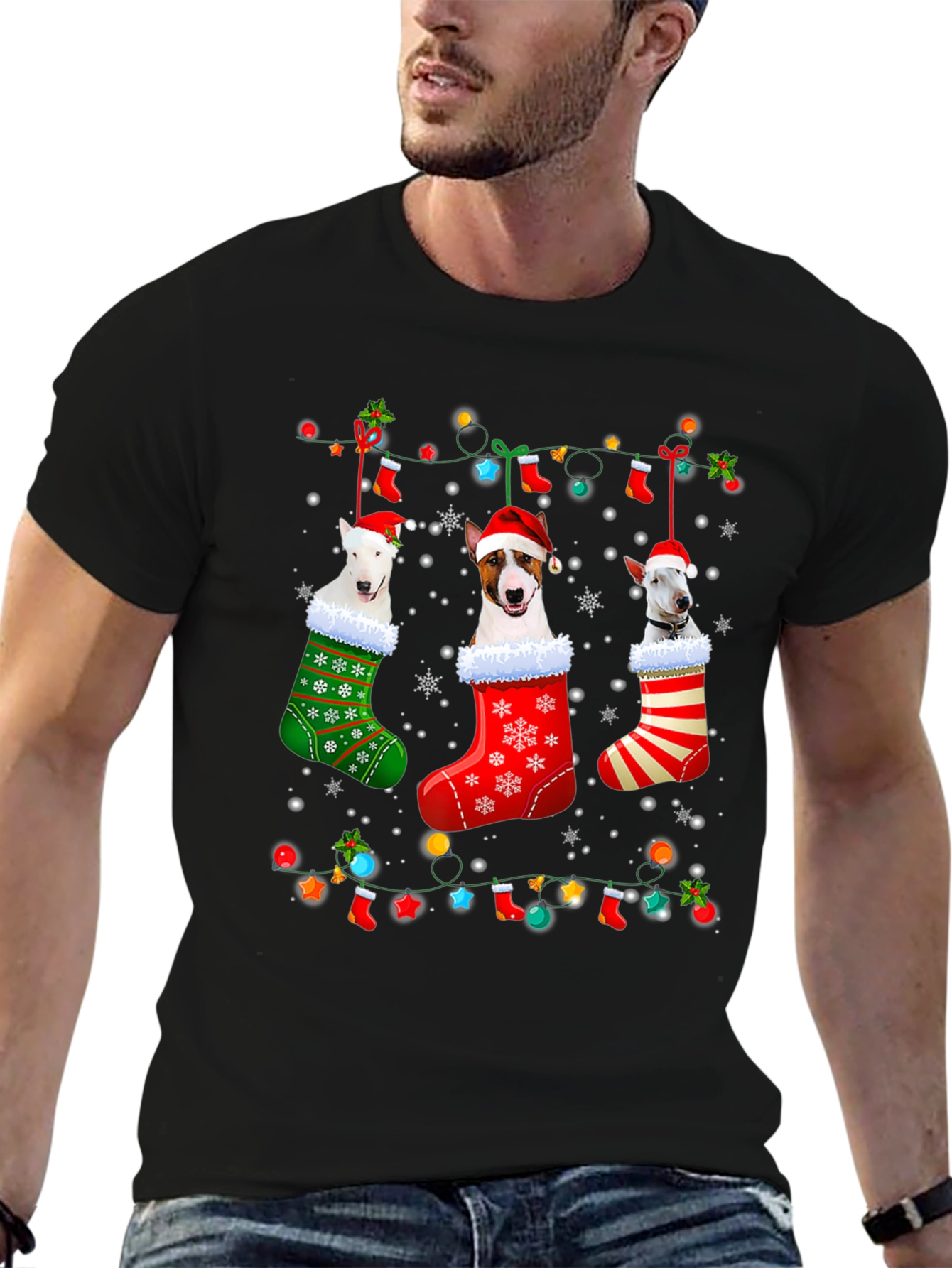 Christmas Dog Stocking T-Shirt