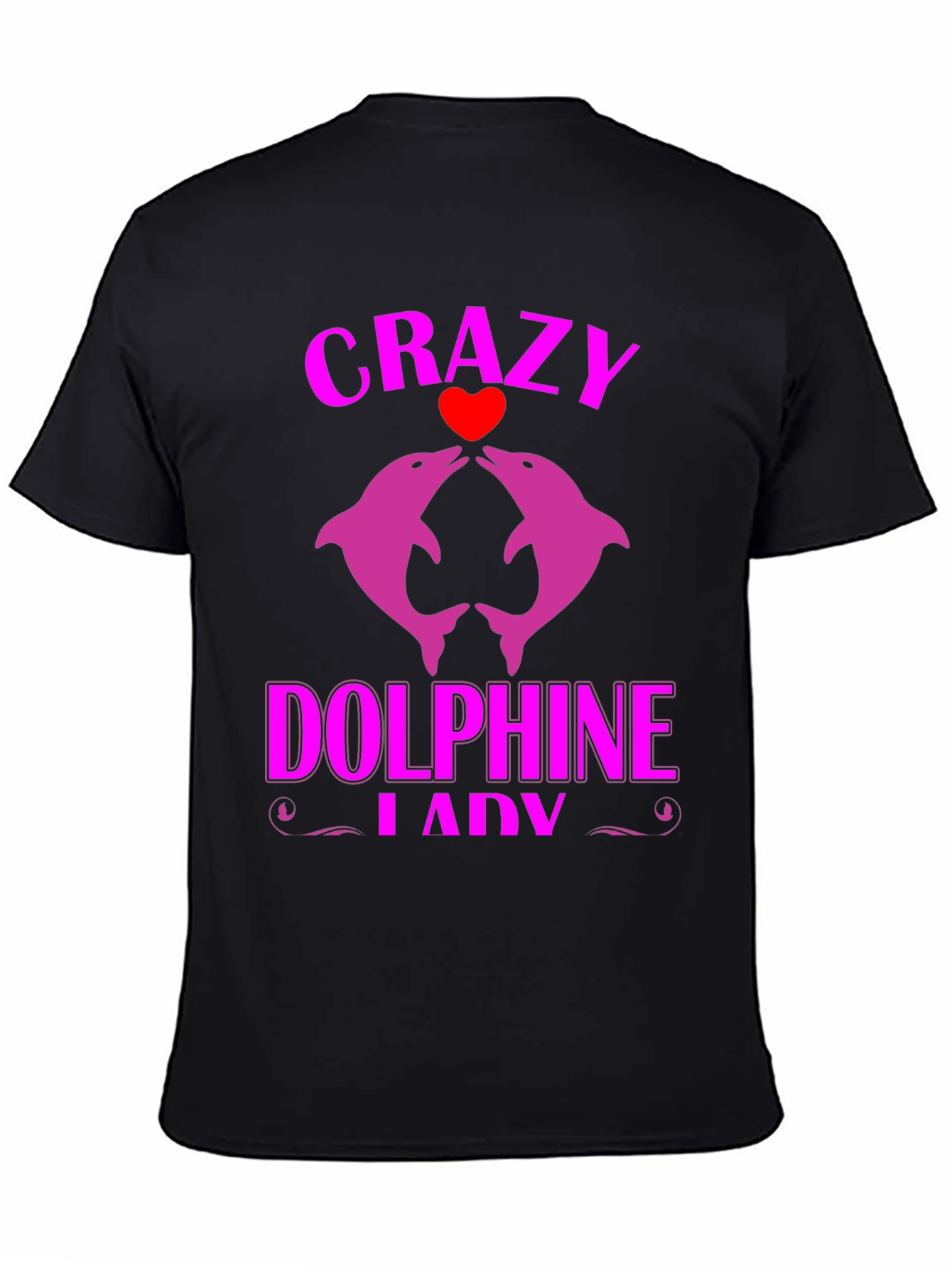 Crazy Dolphin Lady Graphic Tee