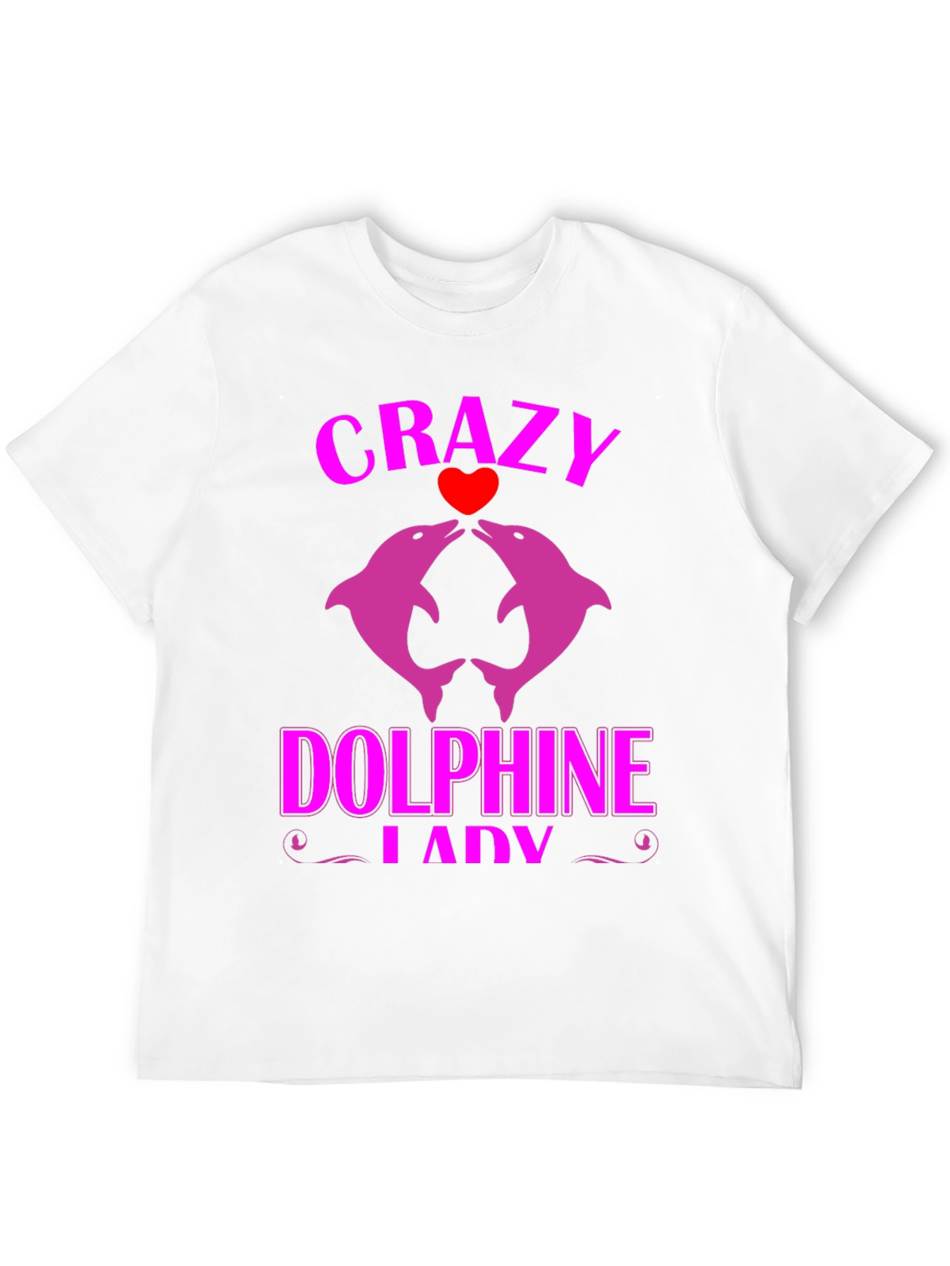 Crazy Dolphin Lady Graphic Tee