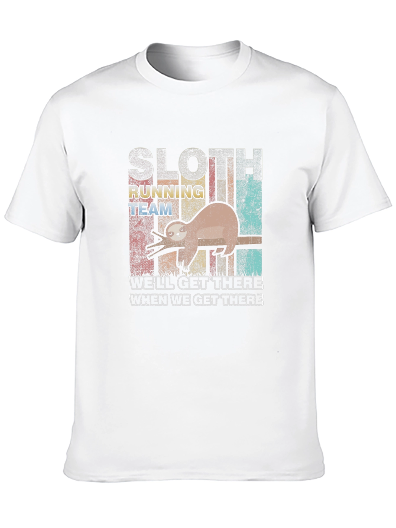 Sloth Running Team Graphic T-Shirt - Funny Novelty Tee