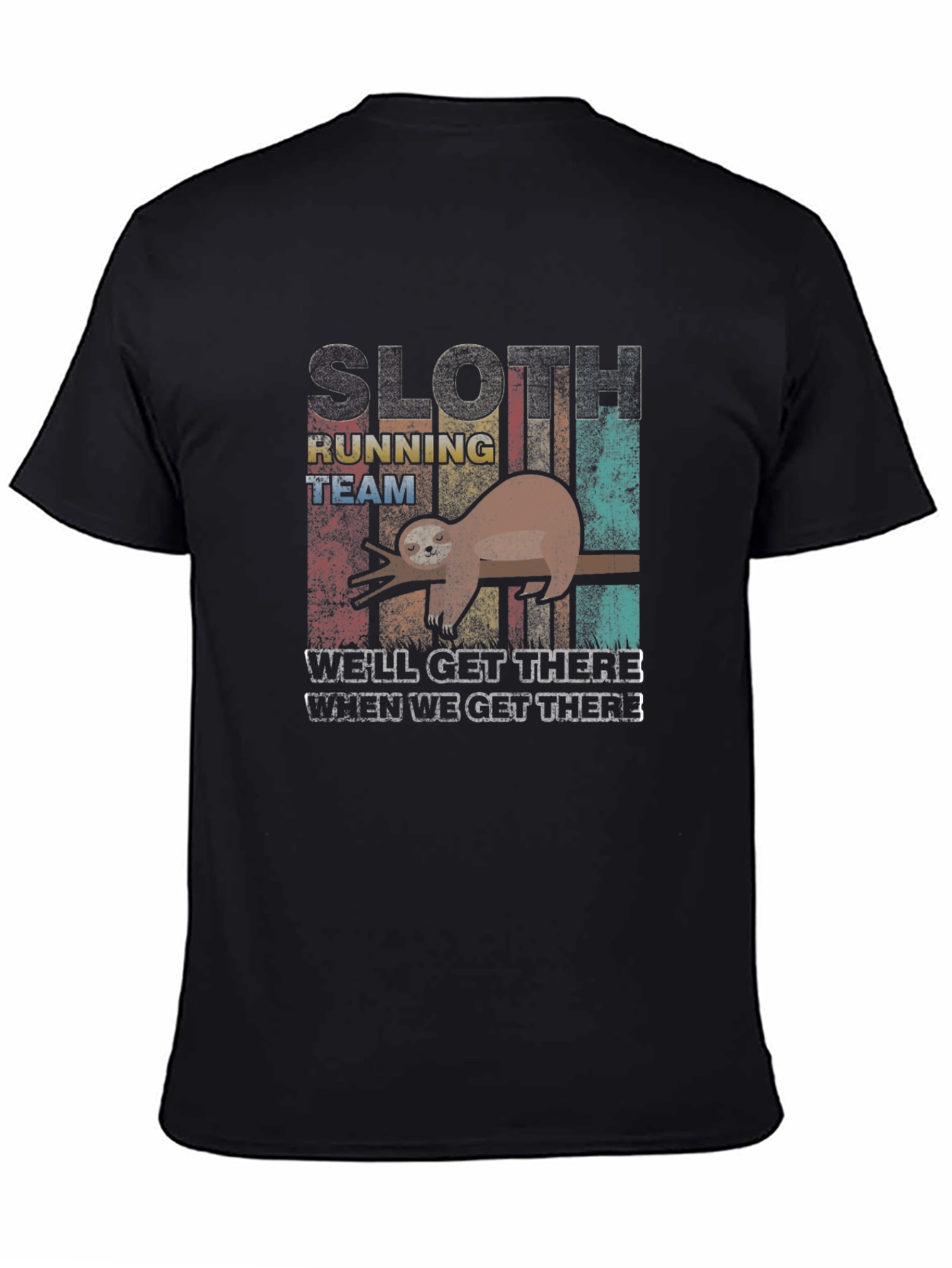 Sloth Running Team Graphic T-Shirt - Funny Novelty Tee