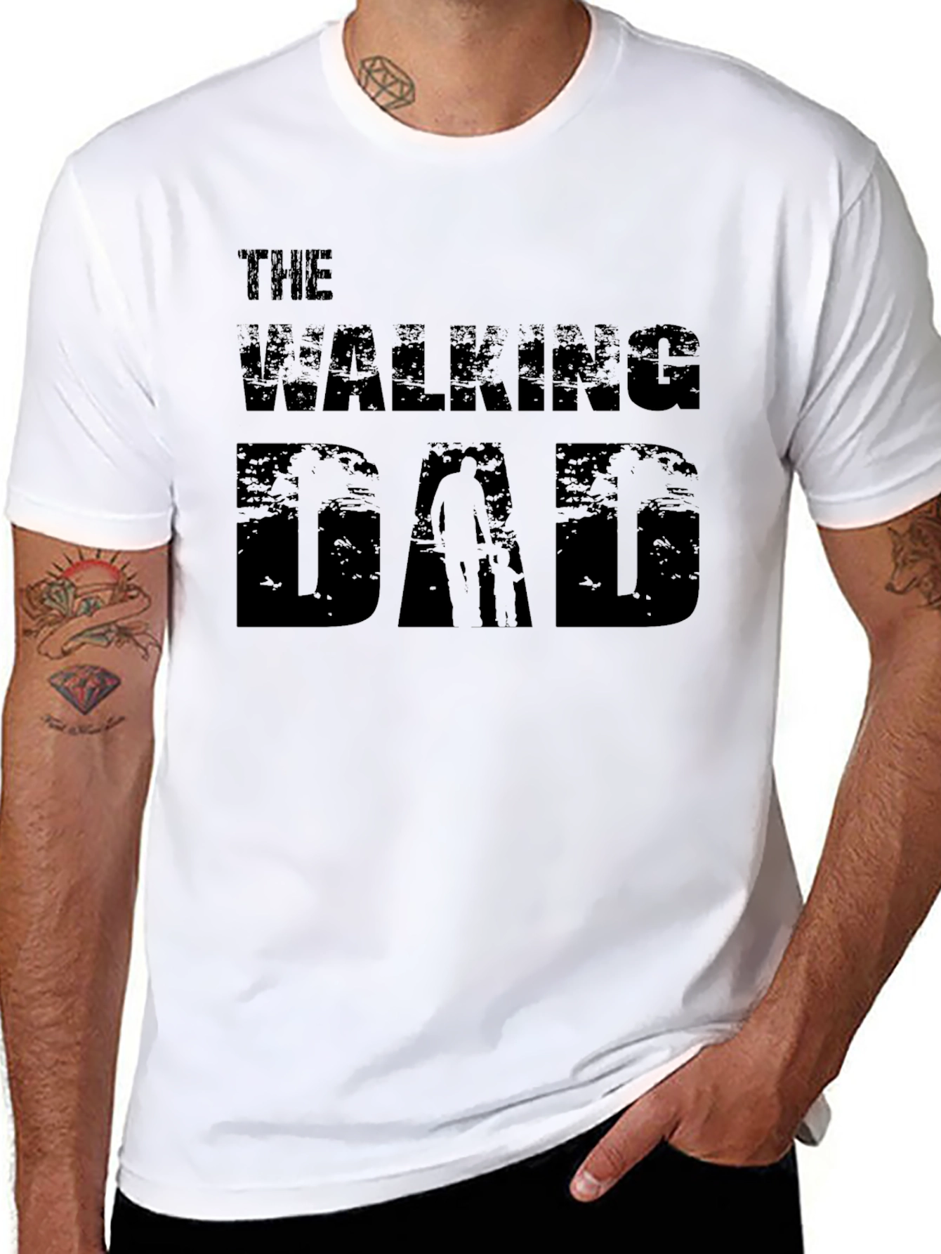 The Walking Dad Graphic T-Shirt - Black Tee
