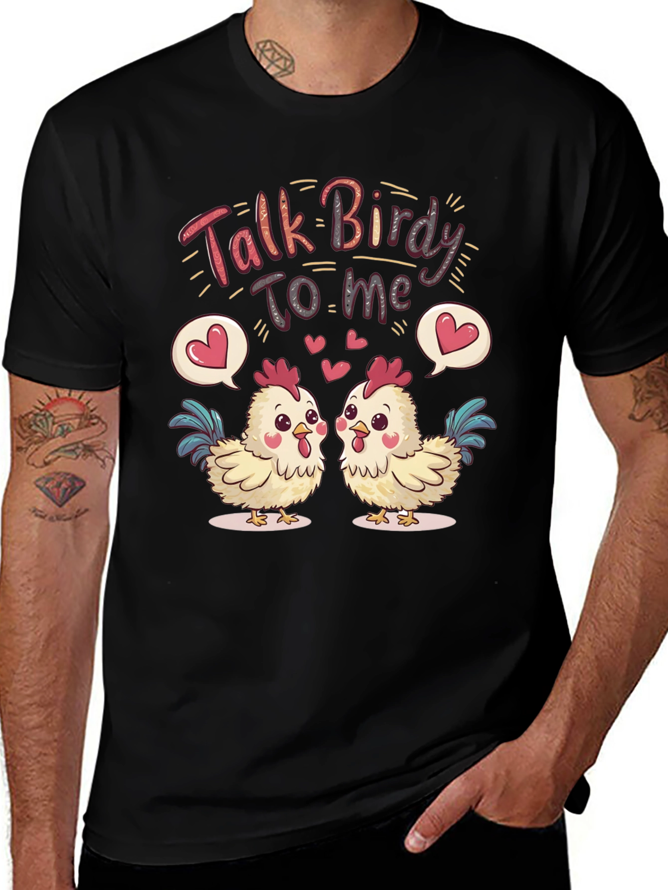 Talk Birdy To Me Chicken Graphic Tee