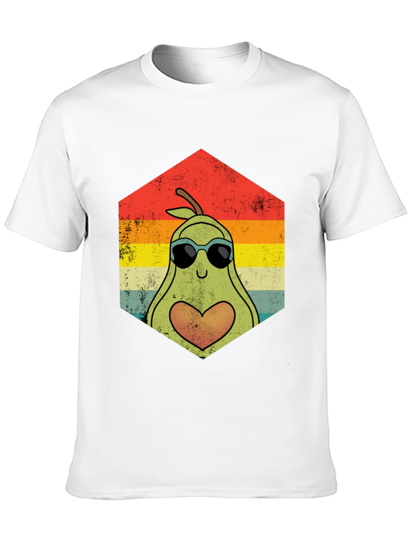 Avocado Love Graphic Tee - Retro Style