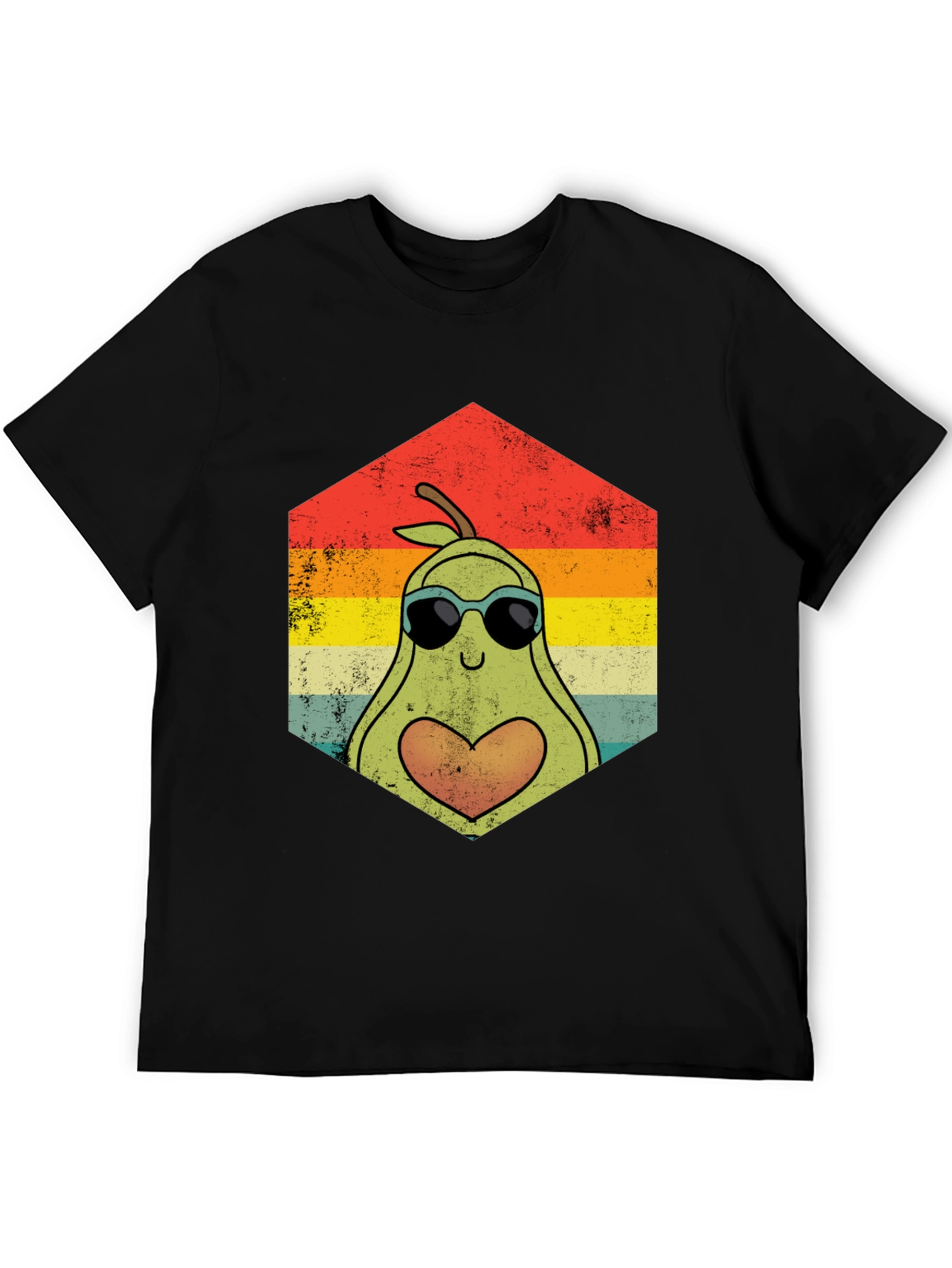 Avocado Love Graphic Tee - Retro Style