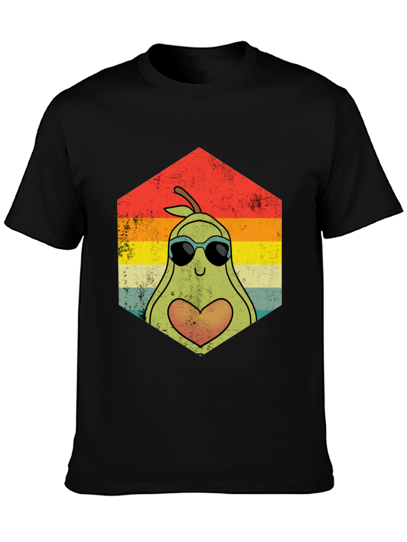 Avocado Love Graphic Tee - Retro Style
