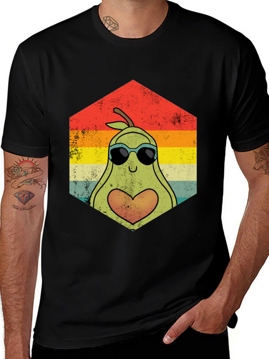 Avocado Love Graphic Tee - Retro Style