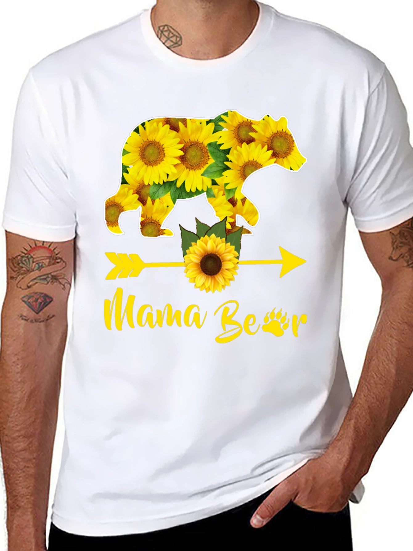 Mama Bear Sunflower Graphic Tee - Unisex