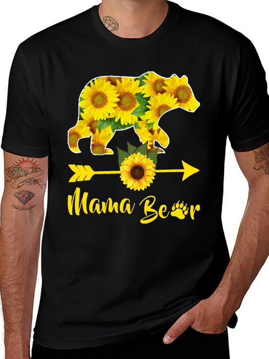 Mama Bear Sunflower Graphic Tee - Unisex
