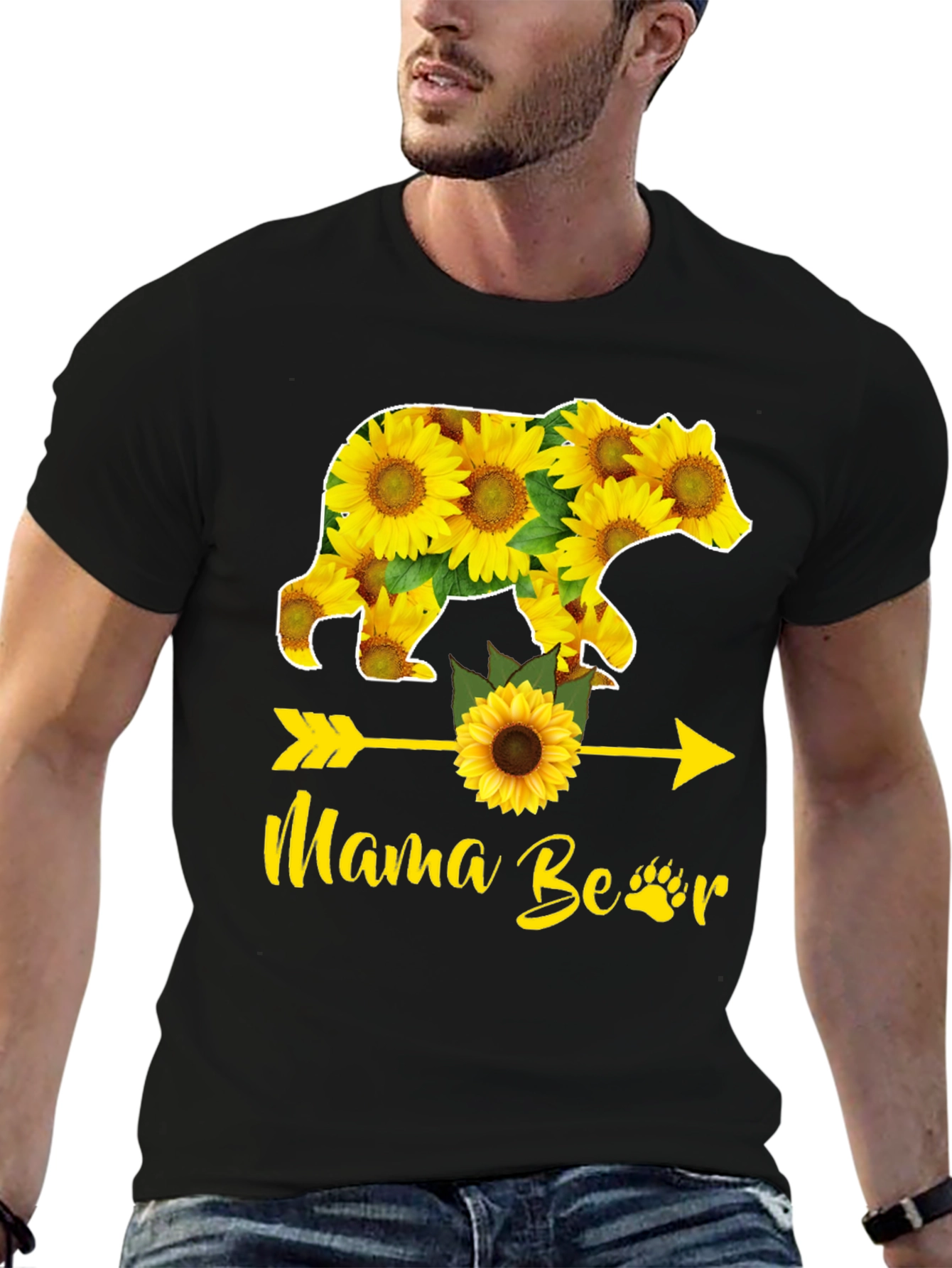 Mama Bear Sunflower Graphic Tee - Unisex