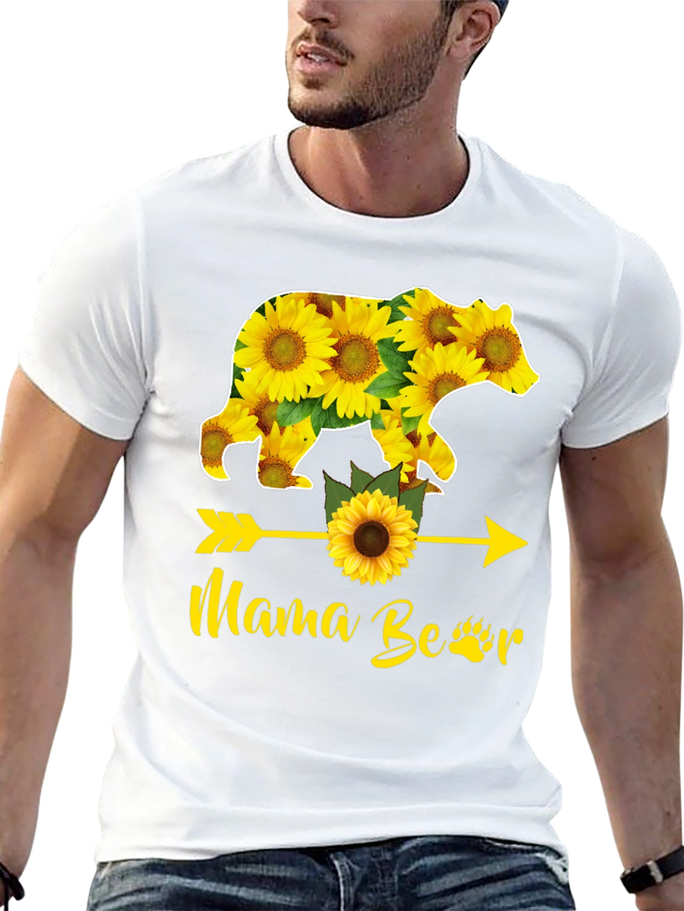Mama Bear Sunflower Graphic Tee - Unisex