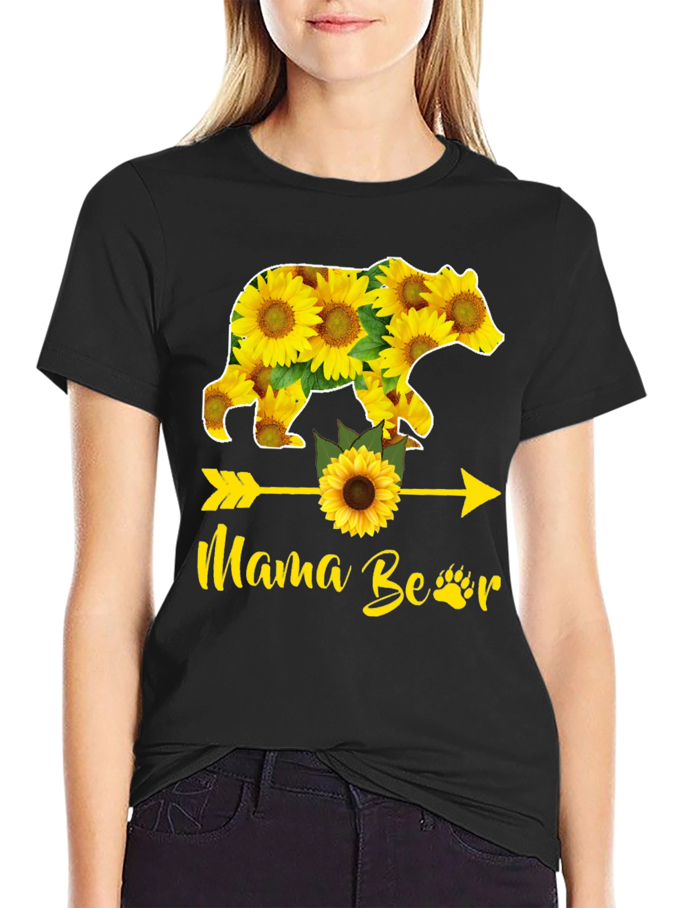 Mama Bear Sunflower Graphic Tee - Unisex
