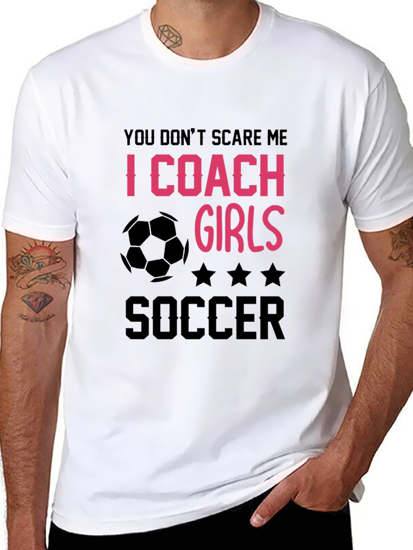 Girls Soccer Coach T-Shirt - You Dont Scare Me